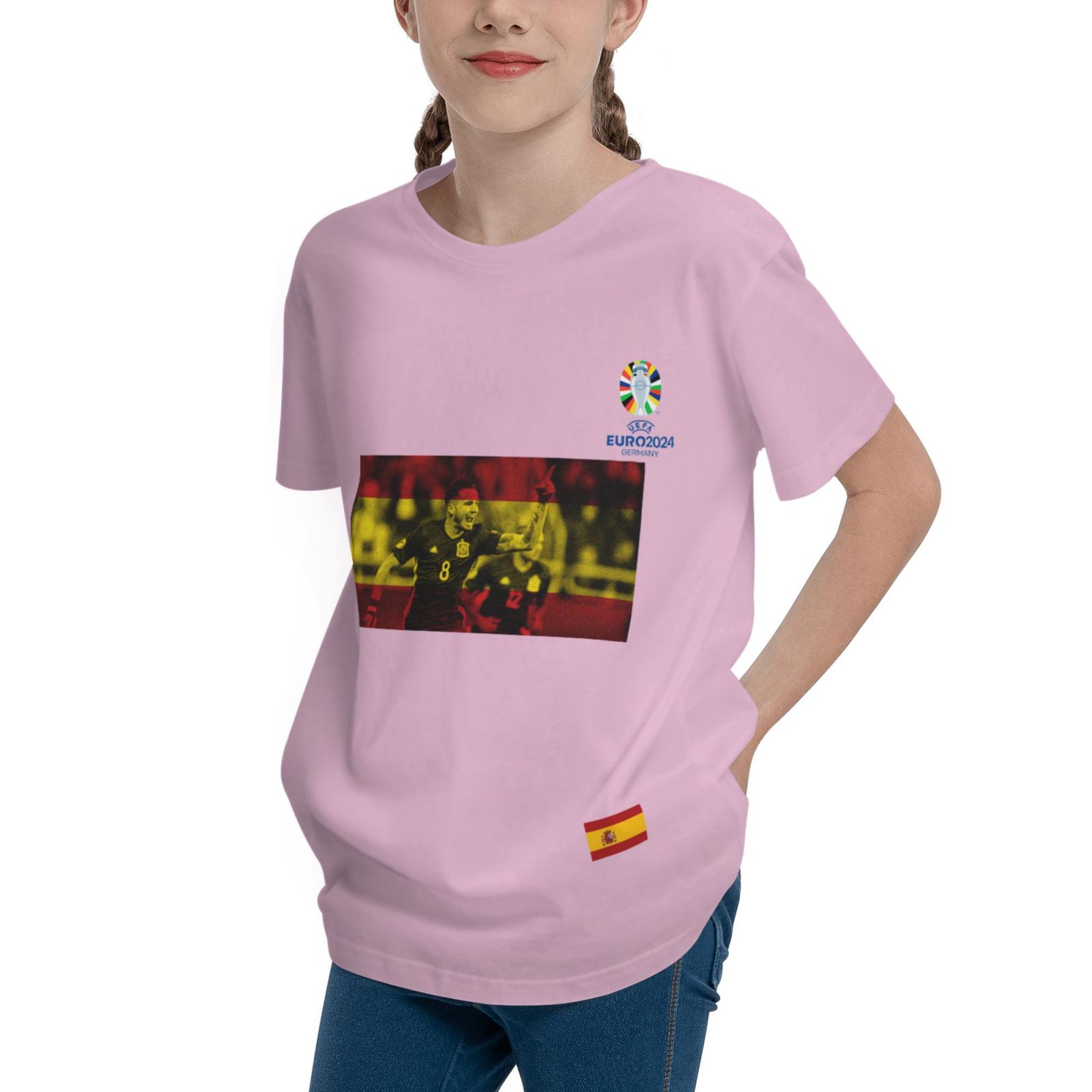 Kid's Spain EURO 2024 Teenage T-shirt TET1738