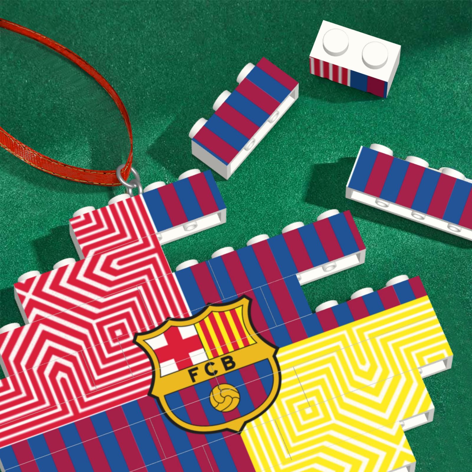 Barcelona Building Block Puzzle Ornament BBP1989