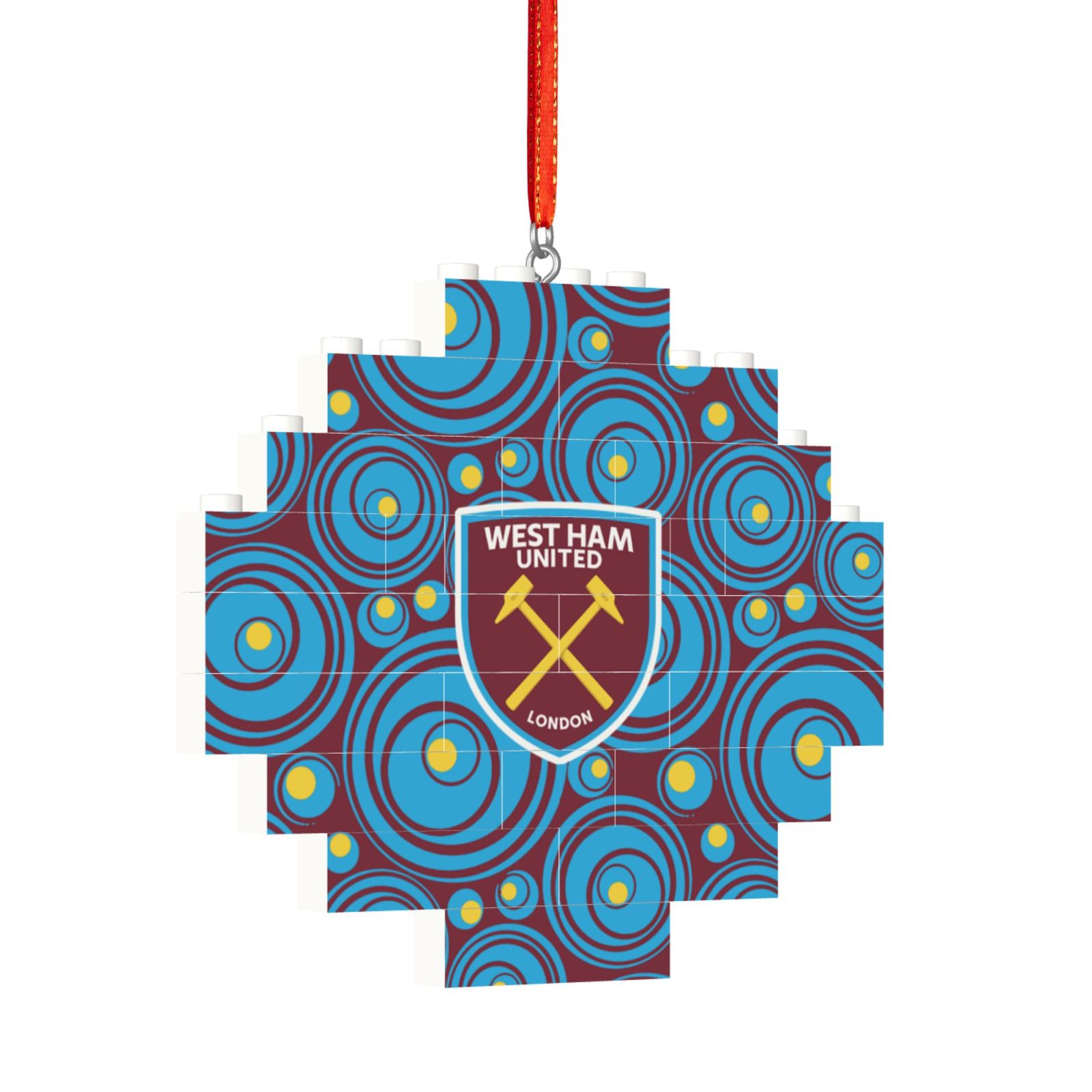 West Ham United Building Block Puzzle Ornament BBP1984