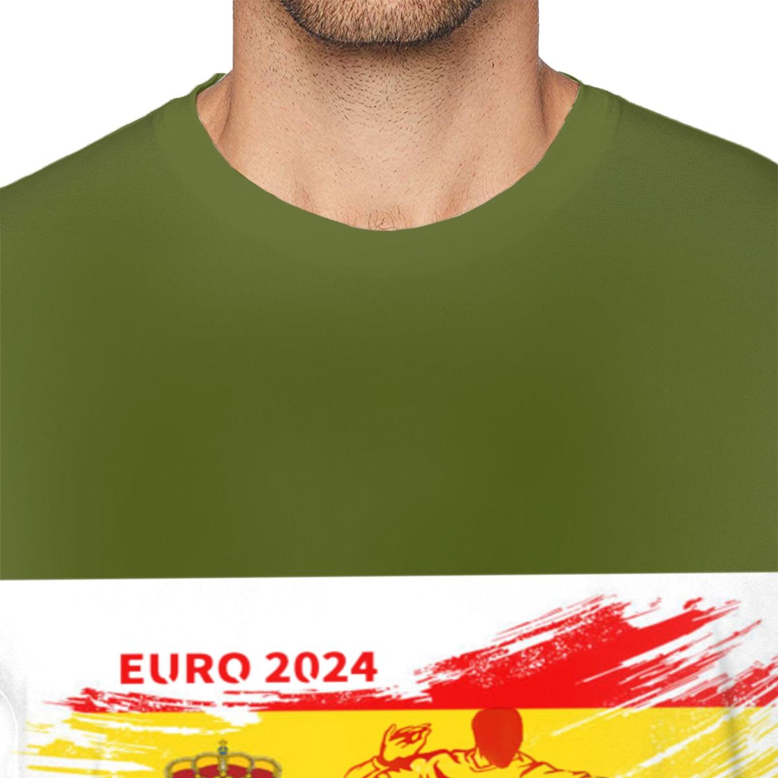 Men's Spain EURO 2024 Basic Short Sleeve T-Shirt BST1753