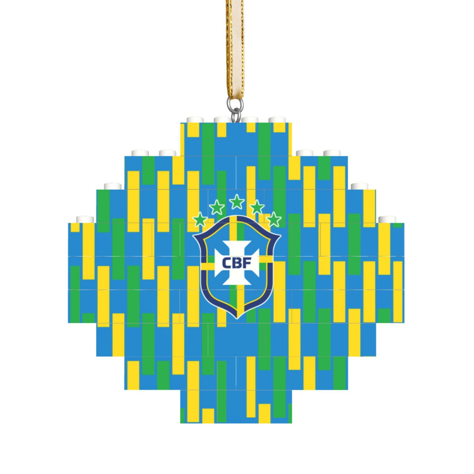 Brazil Building Block Puzzle Ornament BBP1993