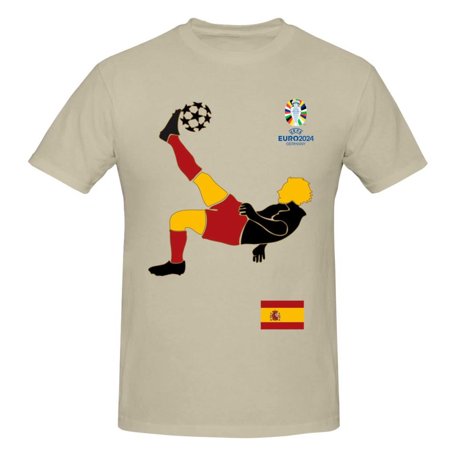 Men's Spain EURO 2024 Basic Short Sleeve T-Shirt BST1724
