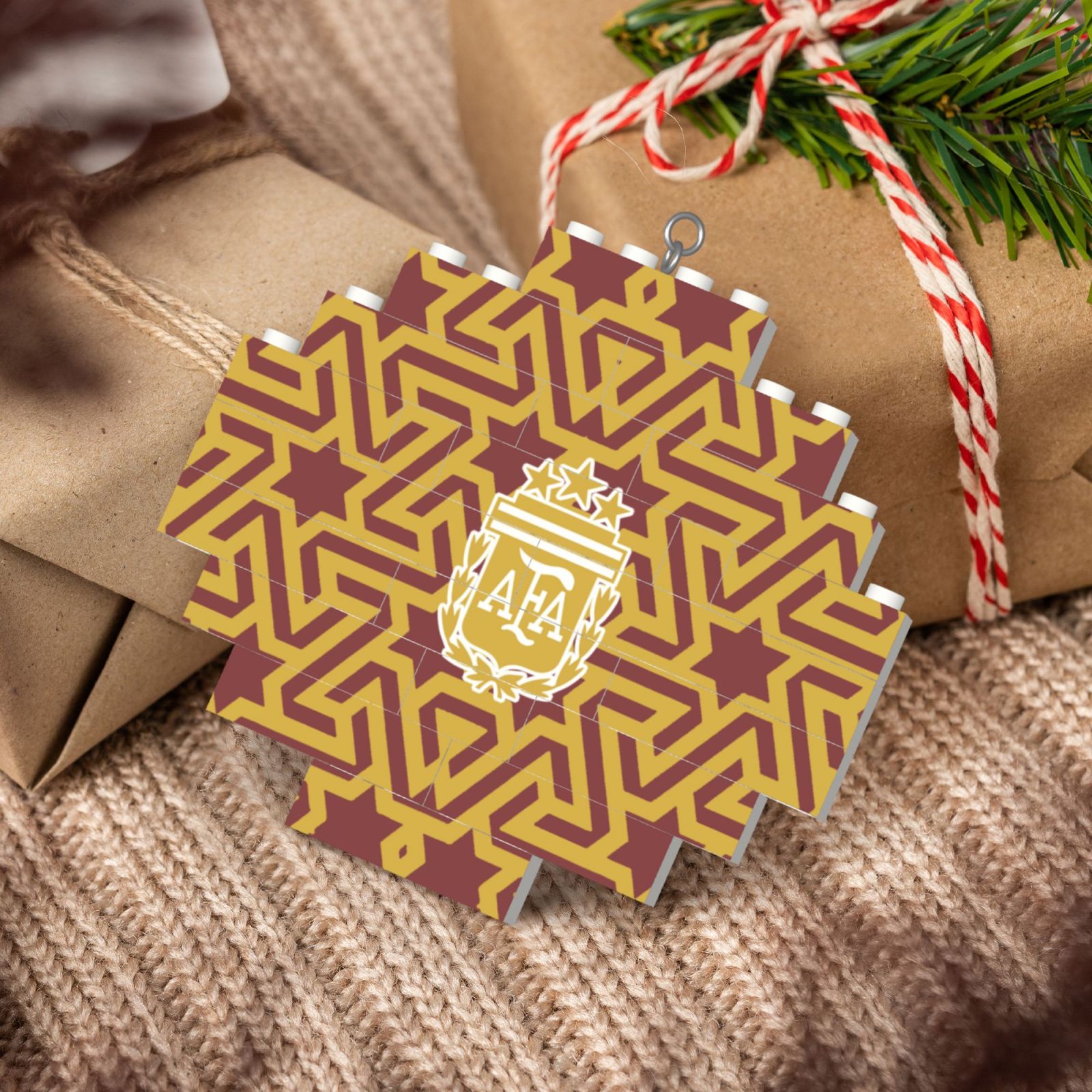 Argentina Building Block Puzzle Ornament BBP2005