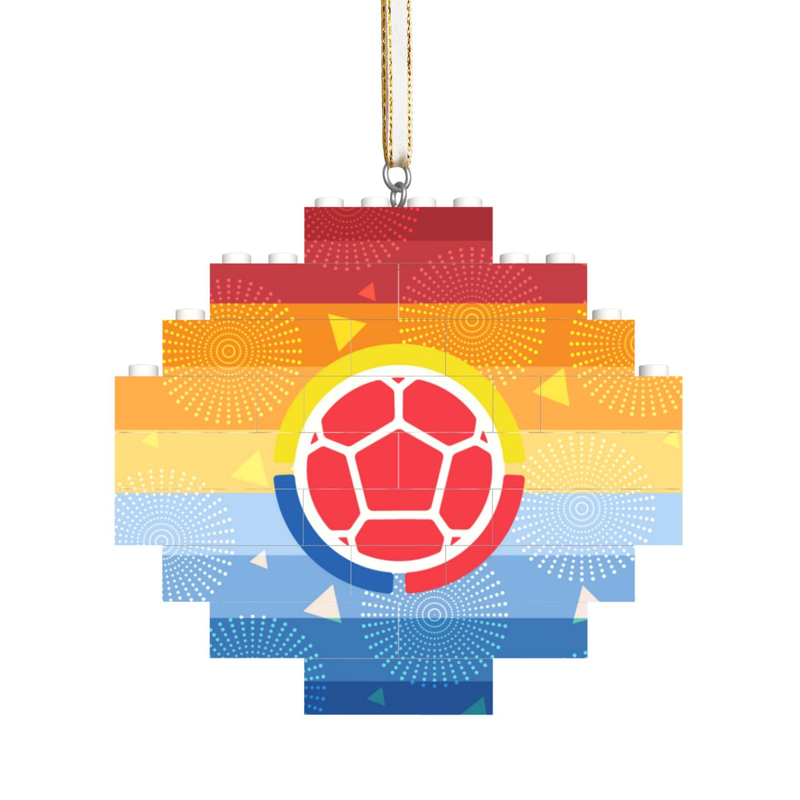 Colombia Building Block Puzzle Ornament BBP2170
