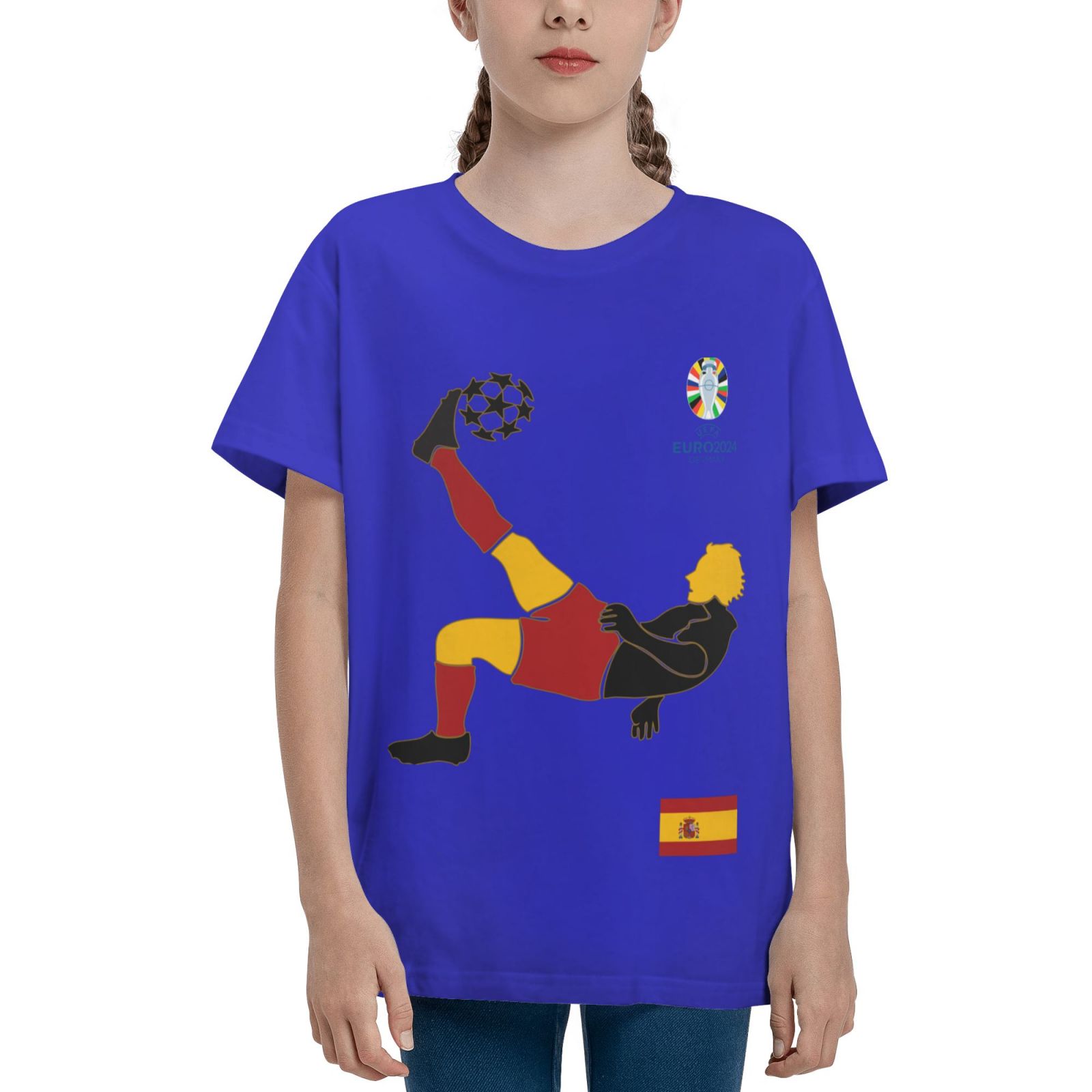Kid's Spain EURO 2024 Teenage T-shirt TET1726