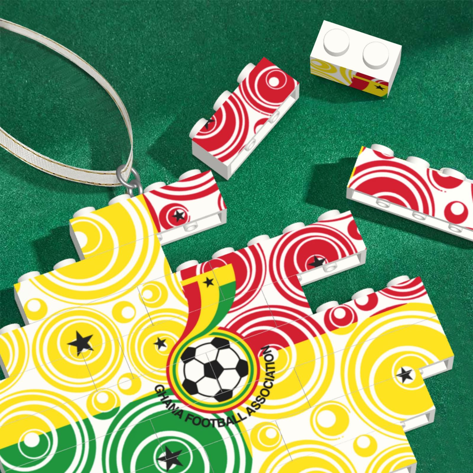 Ghana Building Block Puzzle Ornament BBP2017