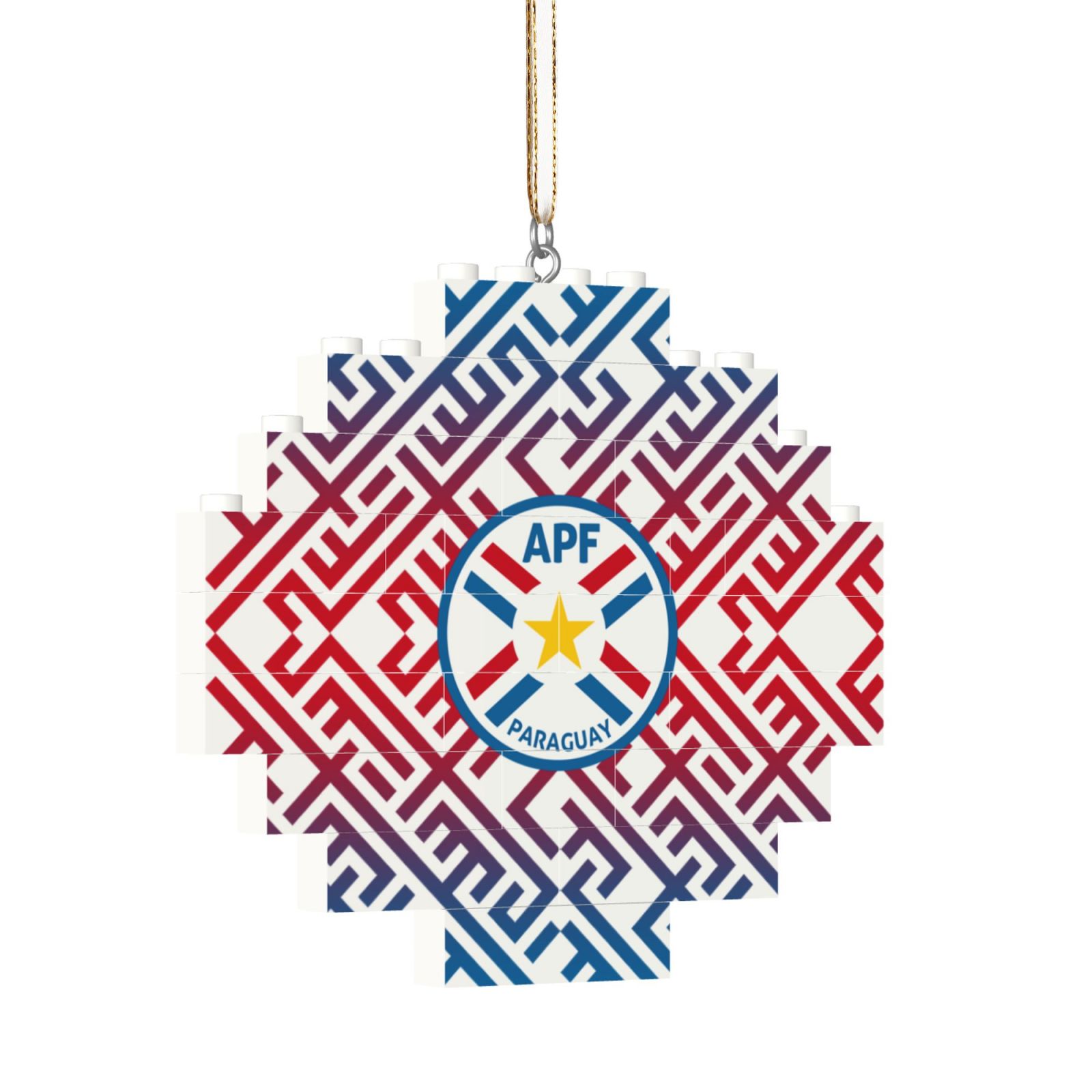 Paraguay Building Block Puzzle Ornament BBP1991