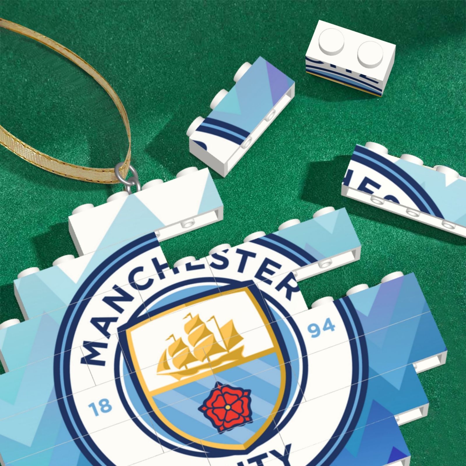 Manchester City Building Block Puzzle Ornament BBP2176