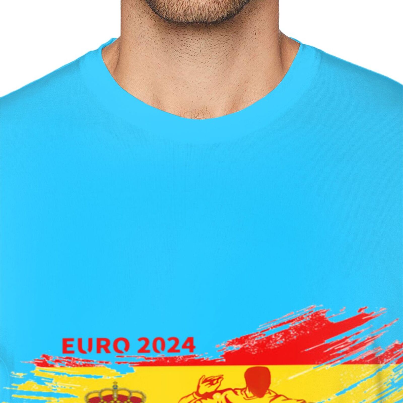 Men's Spain EURO 2024 Basic Short Sleeve T-Shirt BST1752