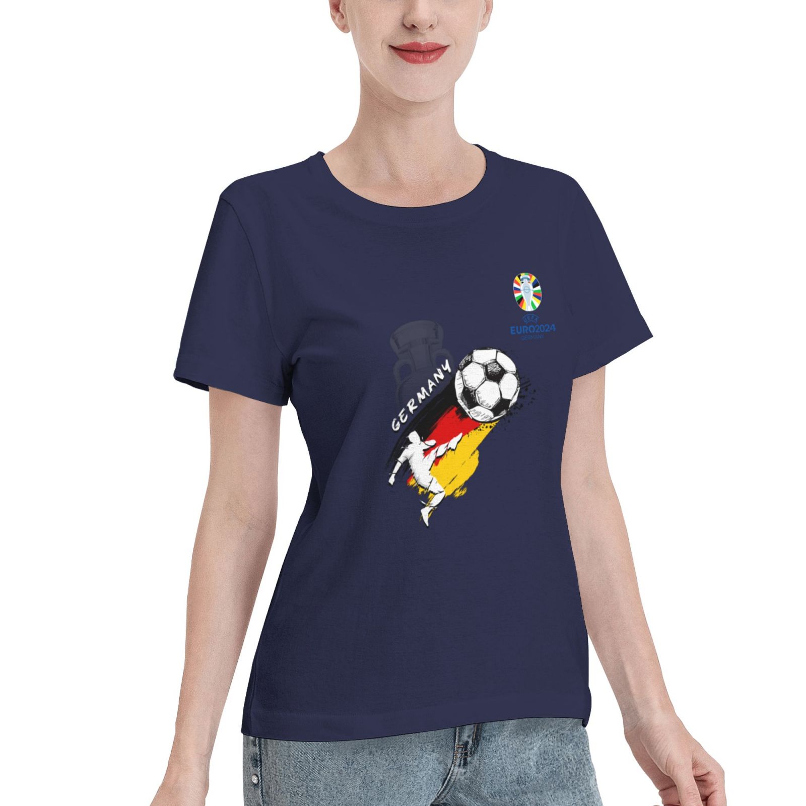 Women's Germany EURO 2024 Basic Short Sleeve T-Shirt WBT1680
