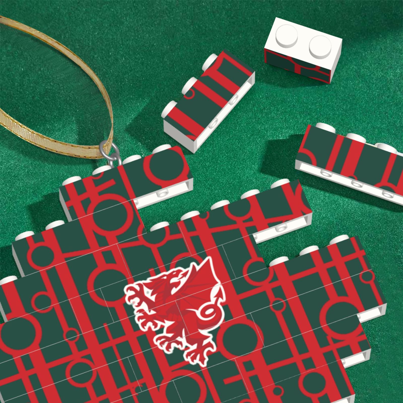 Wales Building Block Puzzle Ornament BBP1988