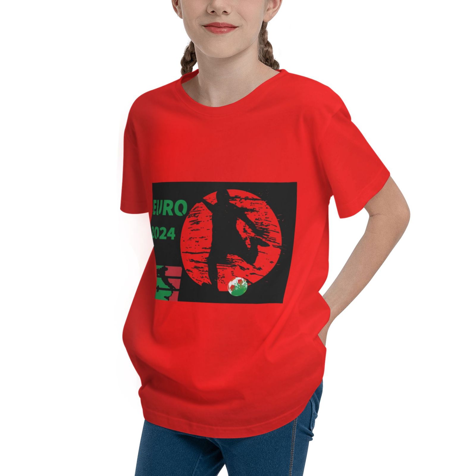 Kid's Italy EURO 2024 Teenage T-shirt TET1757