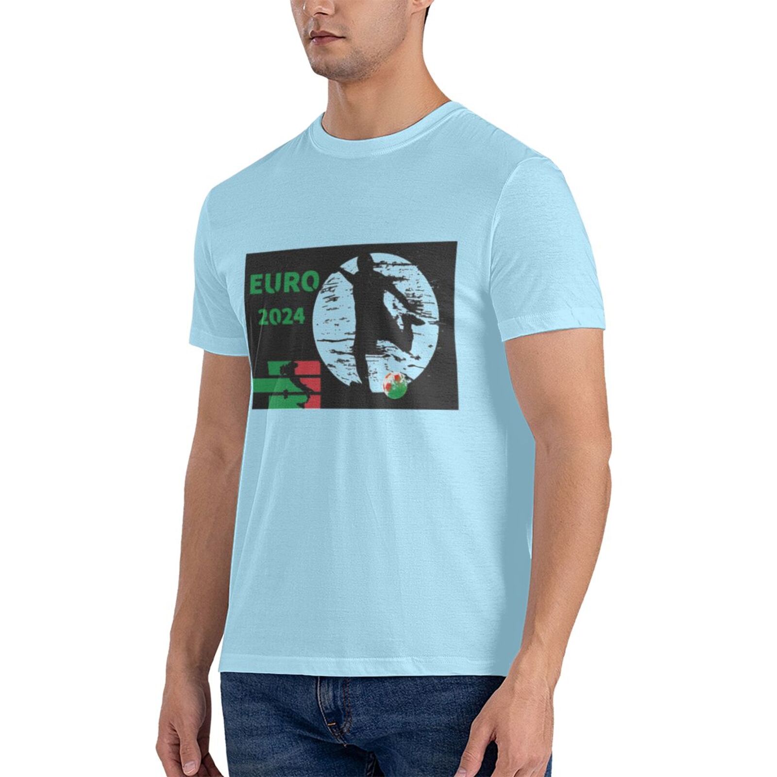 Men's Italy EURO 2024 Basic Short Sleeve T-Shirt BST1751