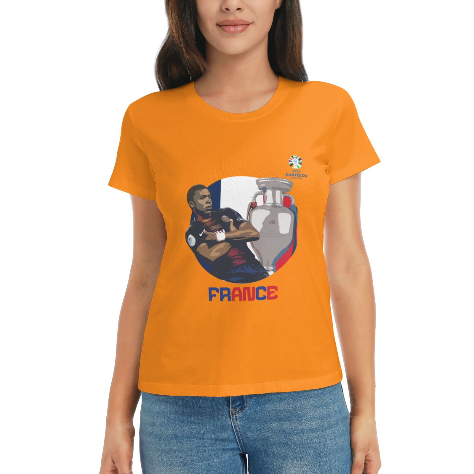 Women's France EURO 2024 Basic Short Sleeve T-Shirt WBT1730