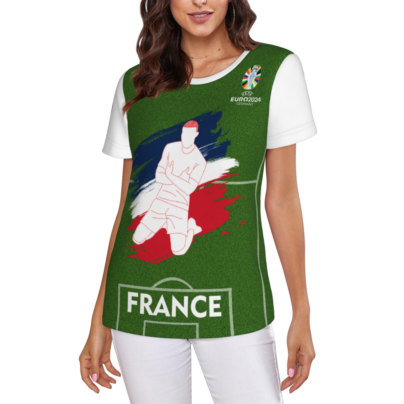 Women's France EURO 2024 Short Sleeve T-Shirt WST1702