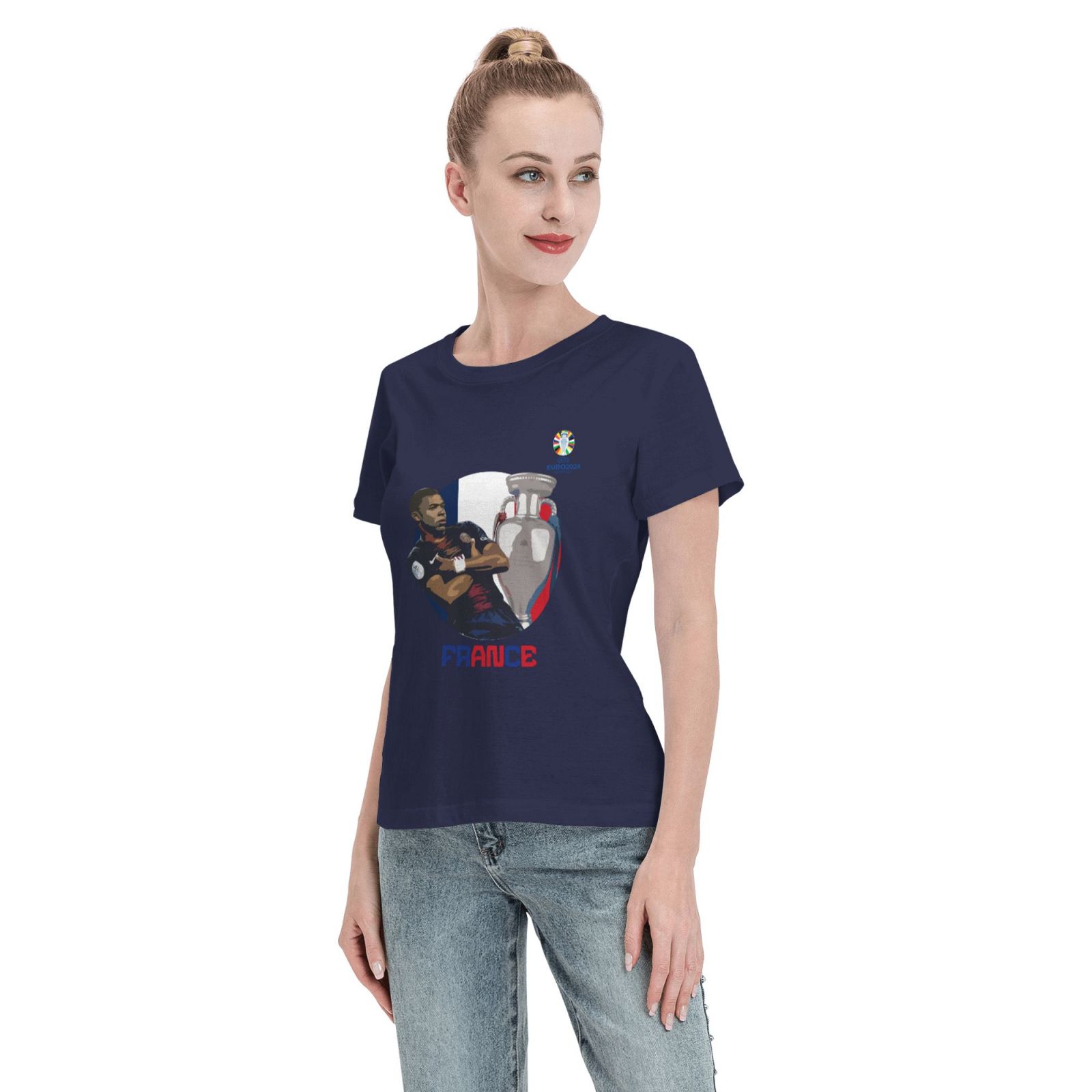Women's France EURO 2024 Basic Short Sleeve T-Shirt WBT1730