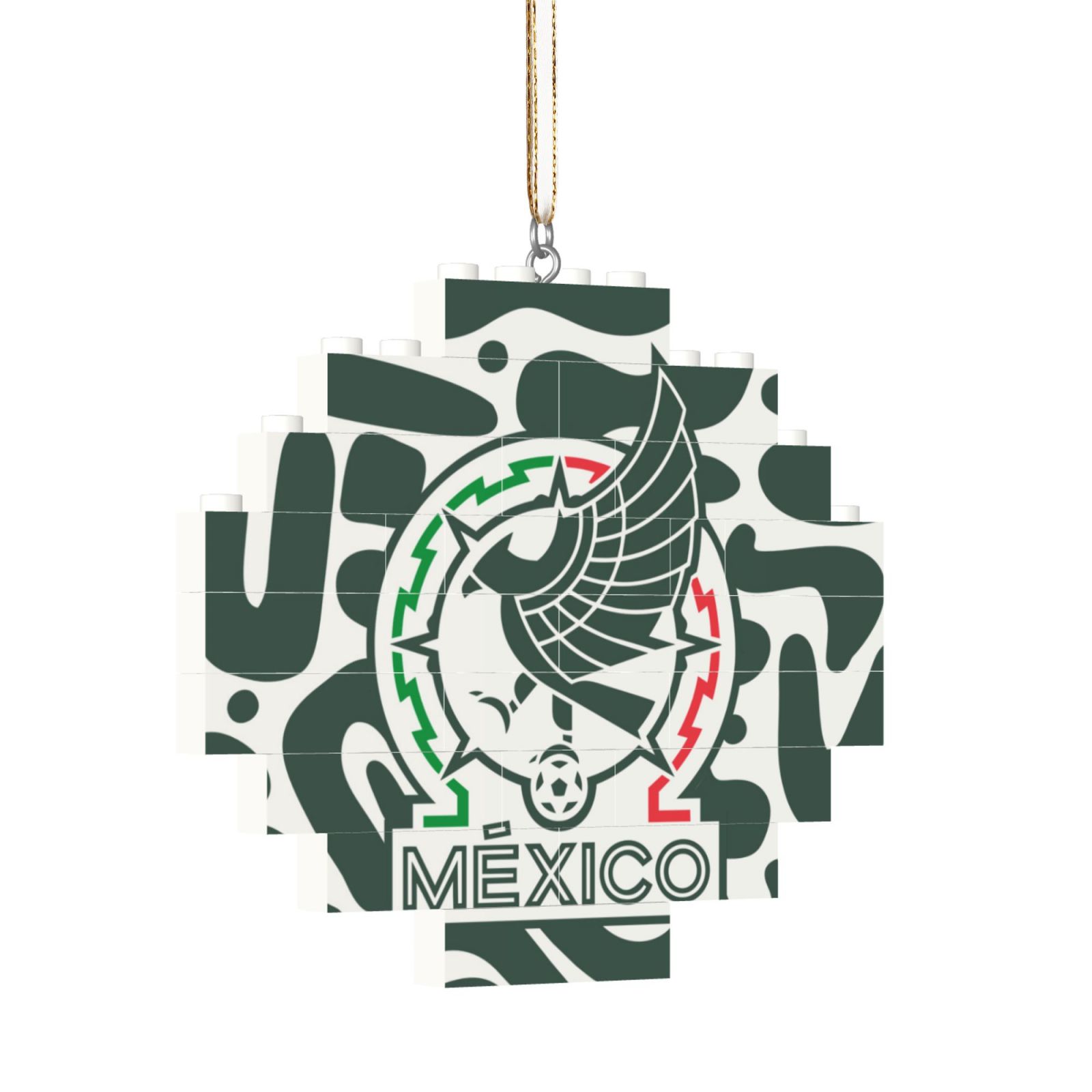 Mexico Building Block Puzzle Ornament BBP2191