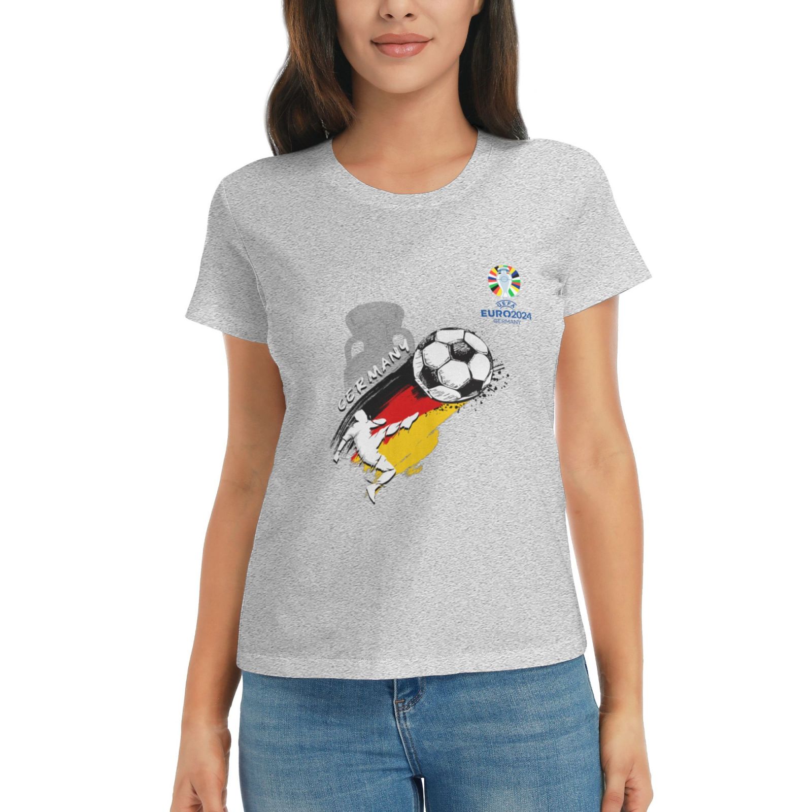 Women's Germany EURO 2024 Basic Short Sleeve T-Shirt WBT1680