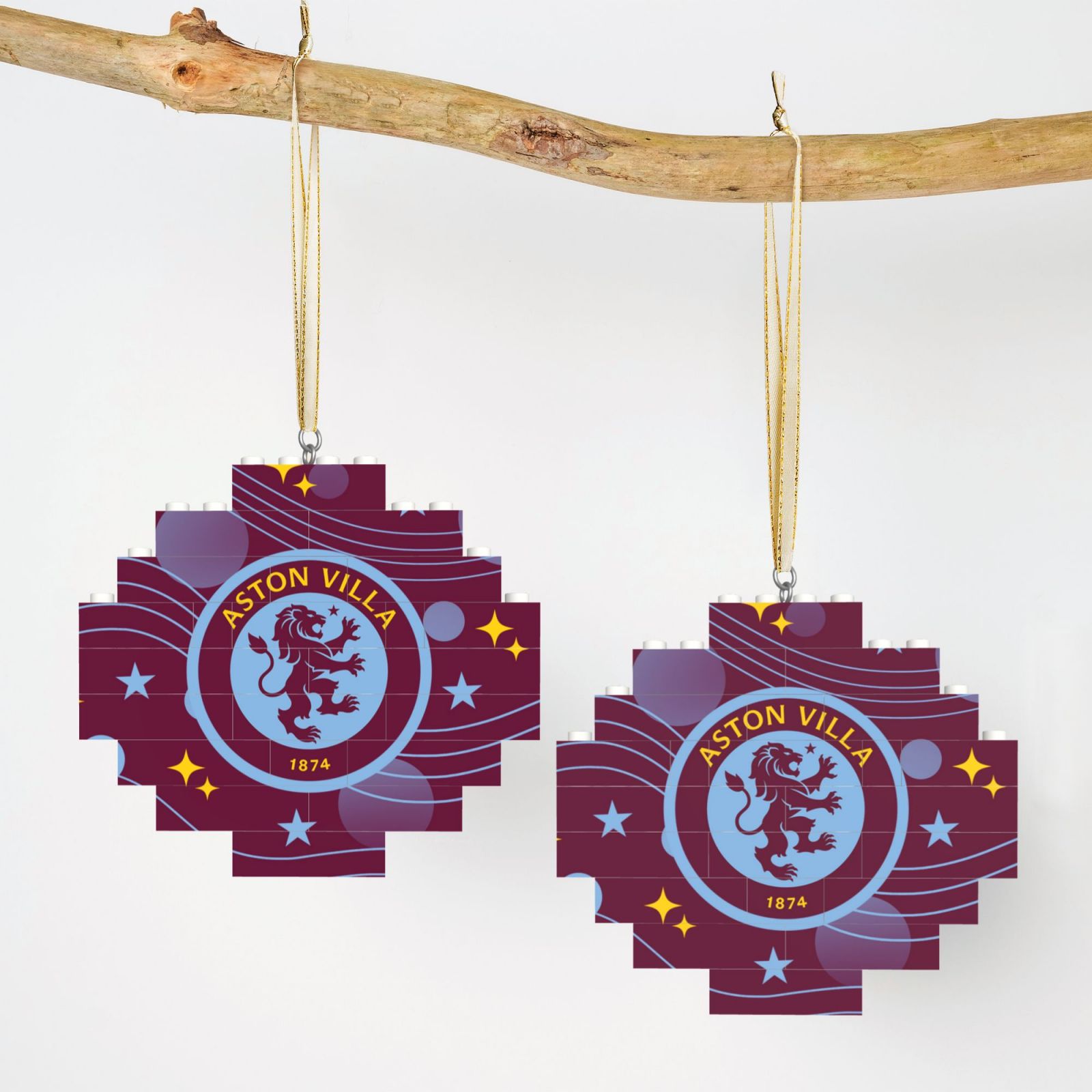 Aston Villa Building Block Puzzle Ornament BBP2100