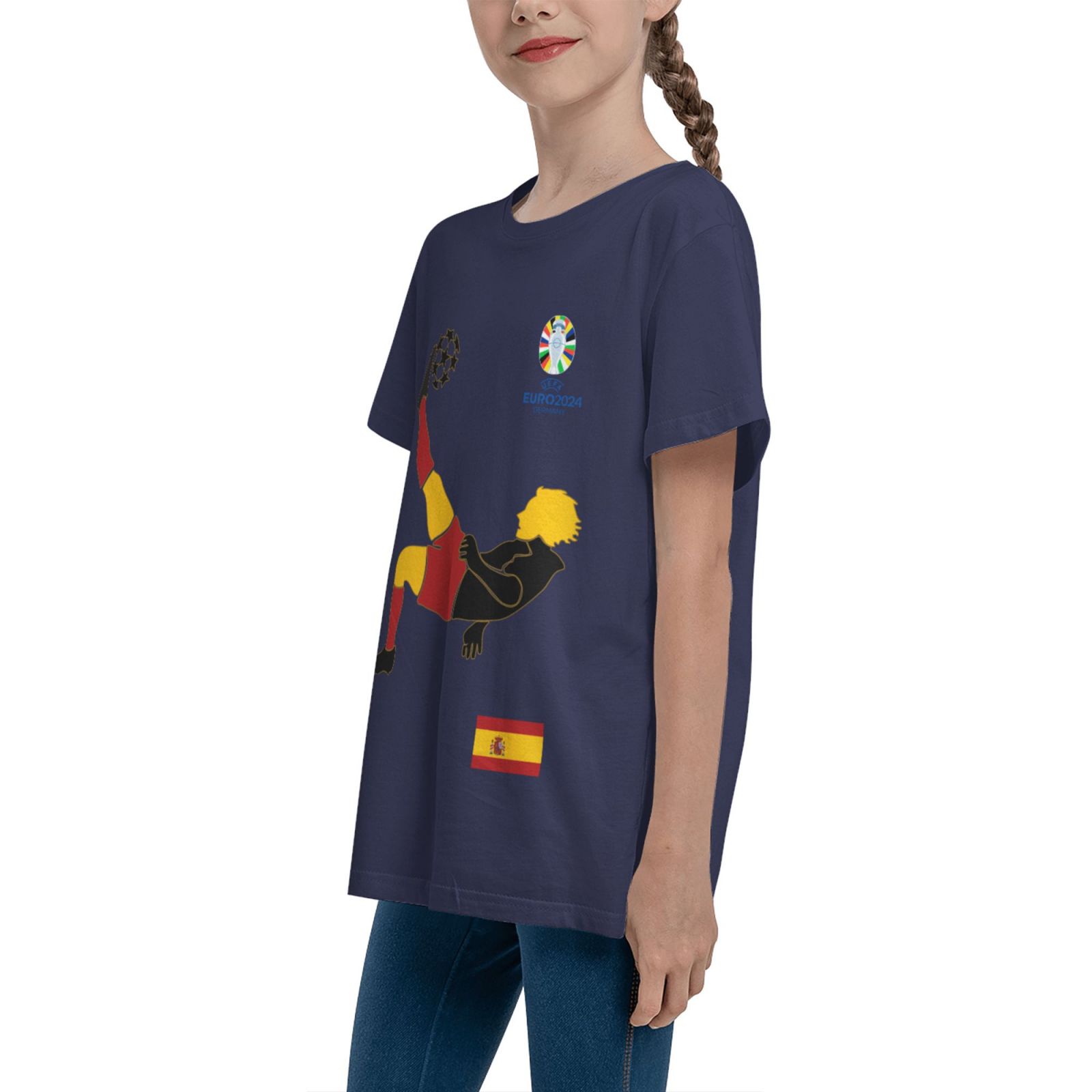 Kid's Spain EURO 2024 Teenage T-shirt TET1726