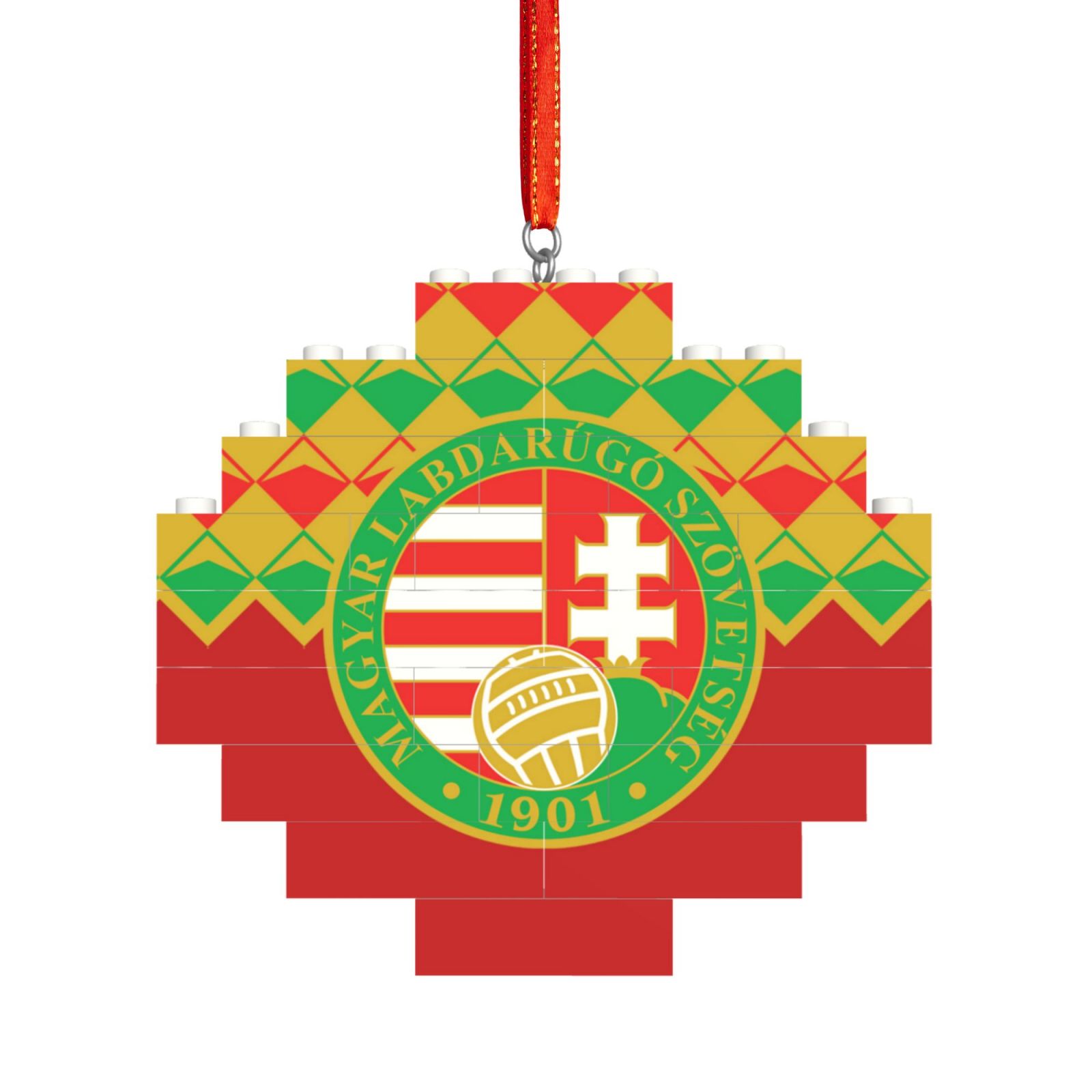 Hungary Building Block Puzzle Ornament BBP2184