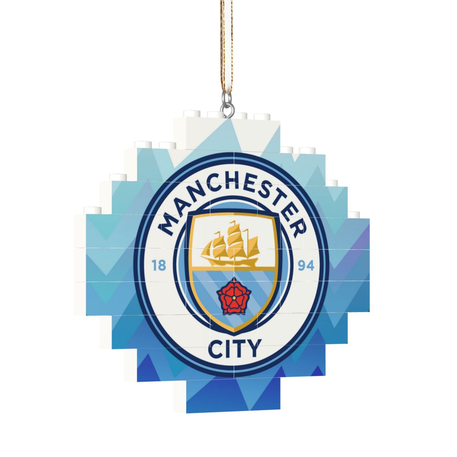 Manchester City Building Block Puzzle Ornament BBP2176