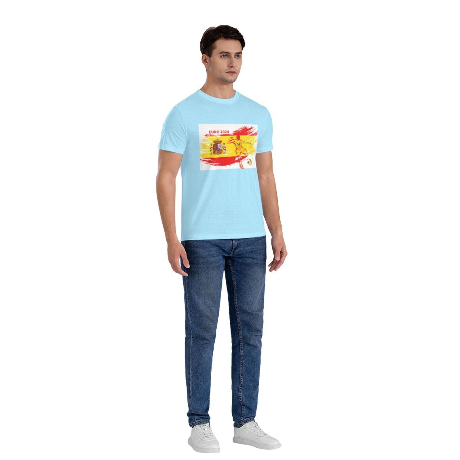 Men's Spain EURO 2024 Basic Short Sleeve T-Shirt BST1753