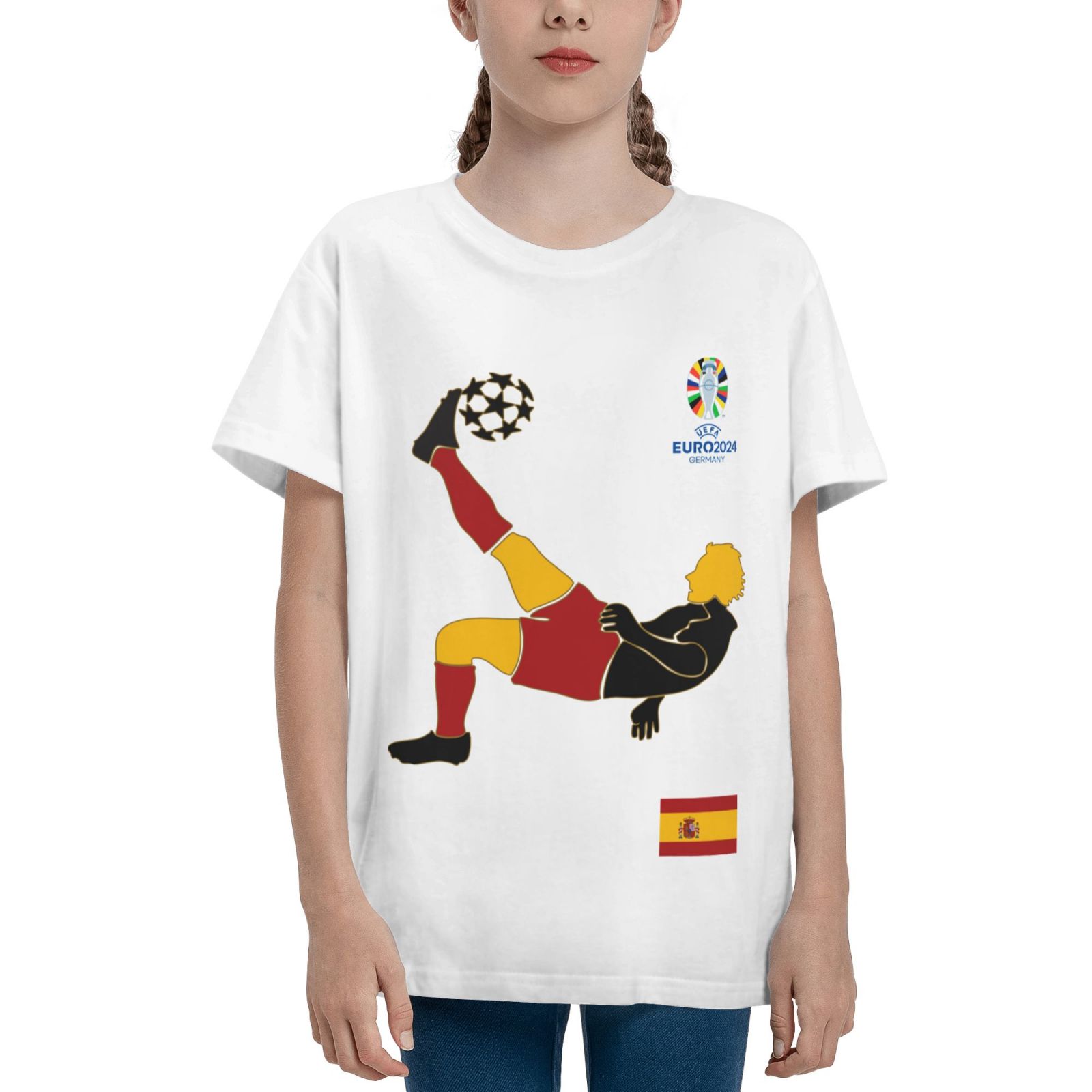 Kid's Spain EURO 2024 Teenage T-shirt TET1726