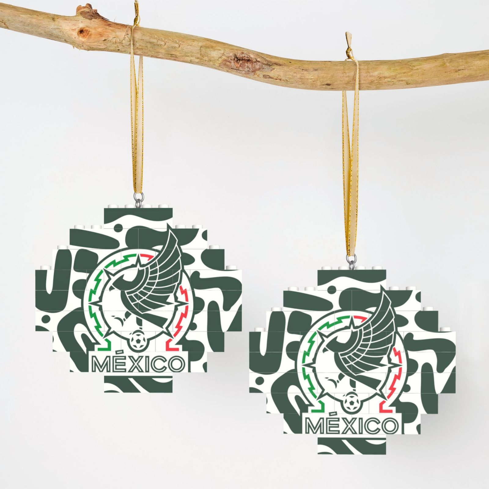 Mexico Building Block Puzzle Ornament BBP2191