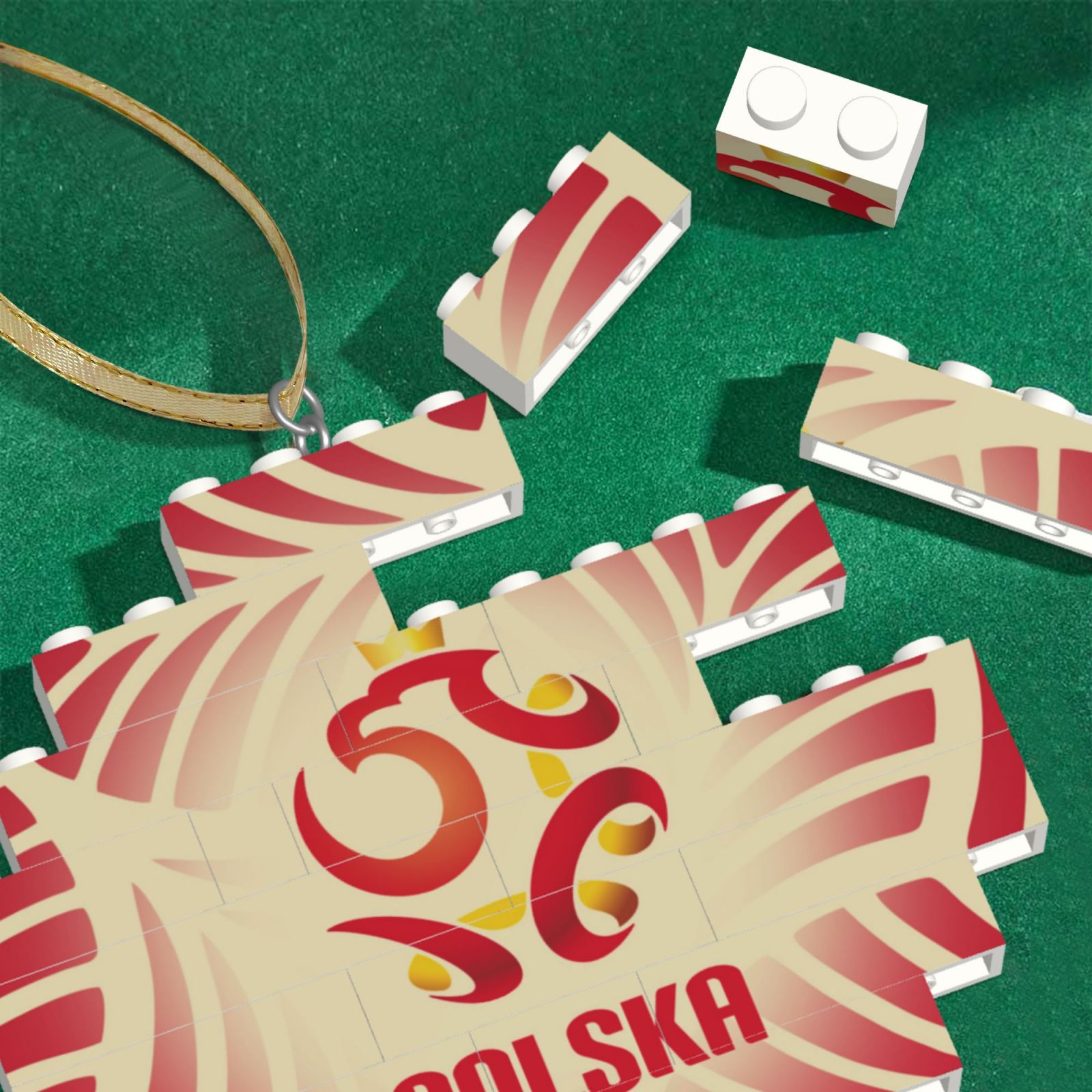 Poland Building Block Puzzle Ornament BBP2195