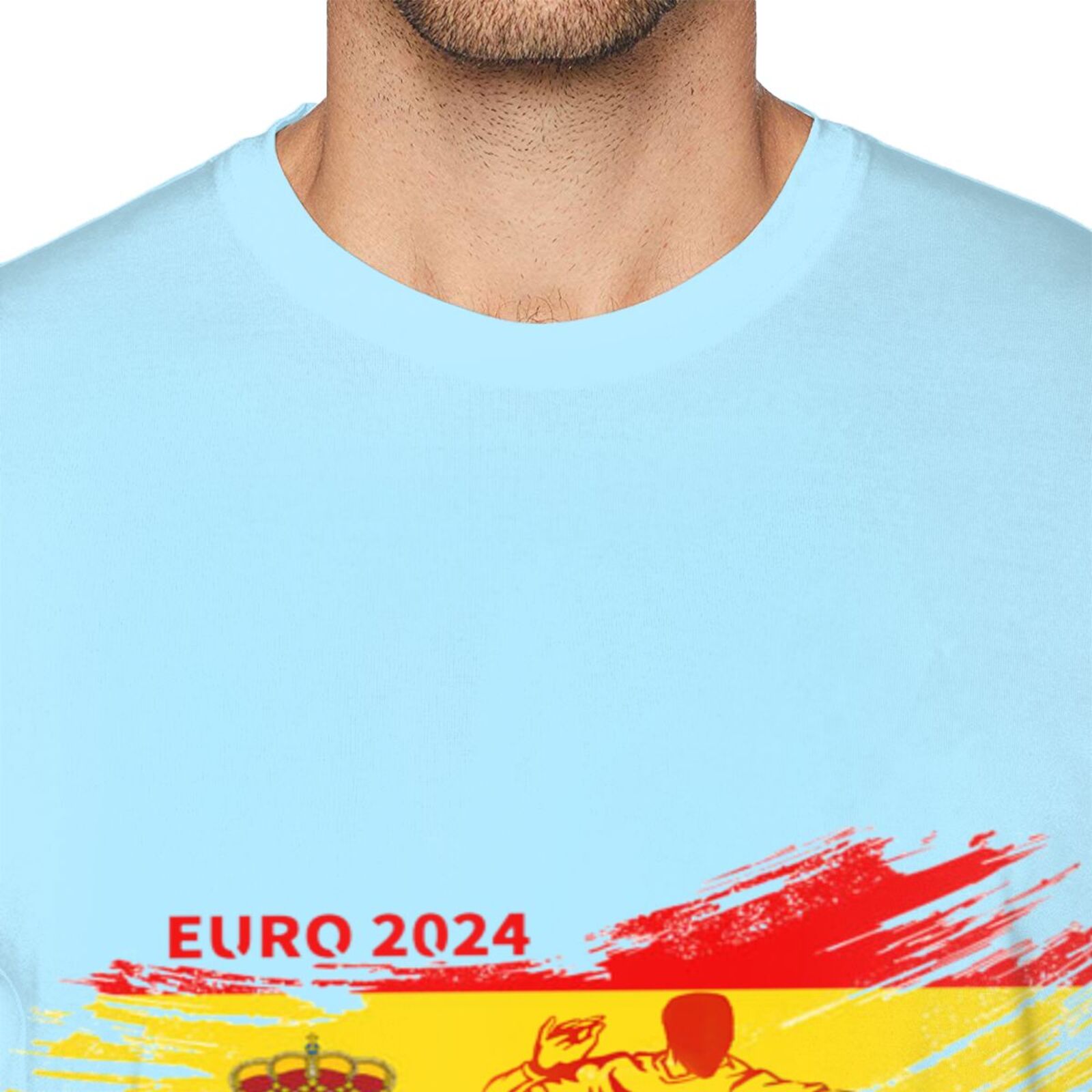 Men's Spain EURO 2024 Basic Short Sleeve T-Shirt BST1752
