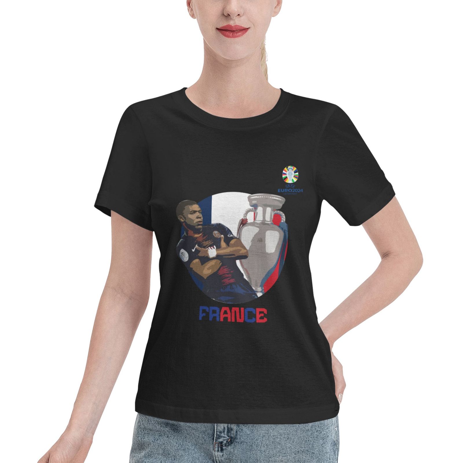 Women's France EURO 2024 Basic Short Sleeve T-Shirt WBT1730