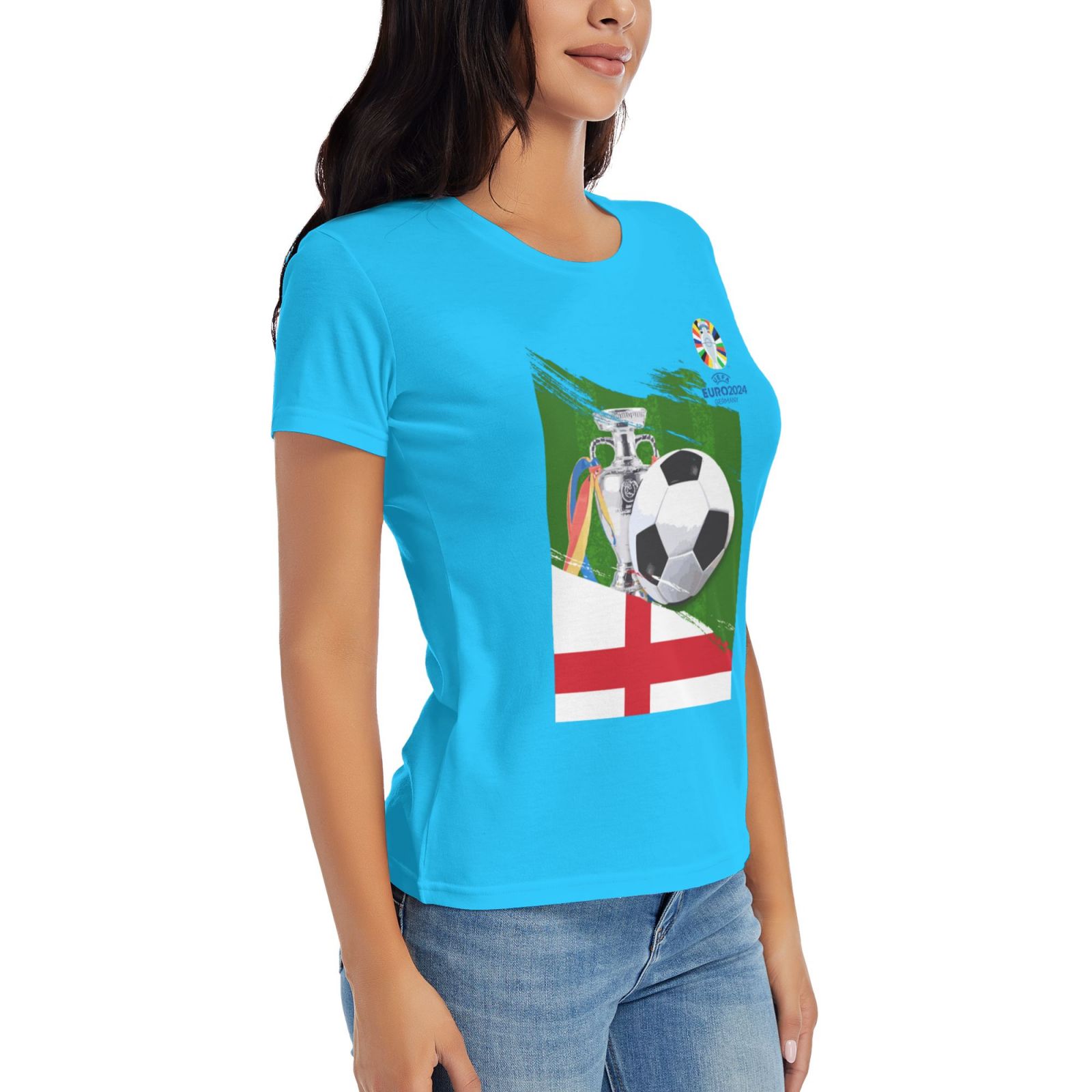 Women's England EURO 2024 Basic Short Sleeve T-Shirt WBT1682
