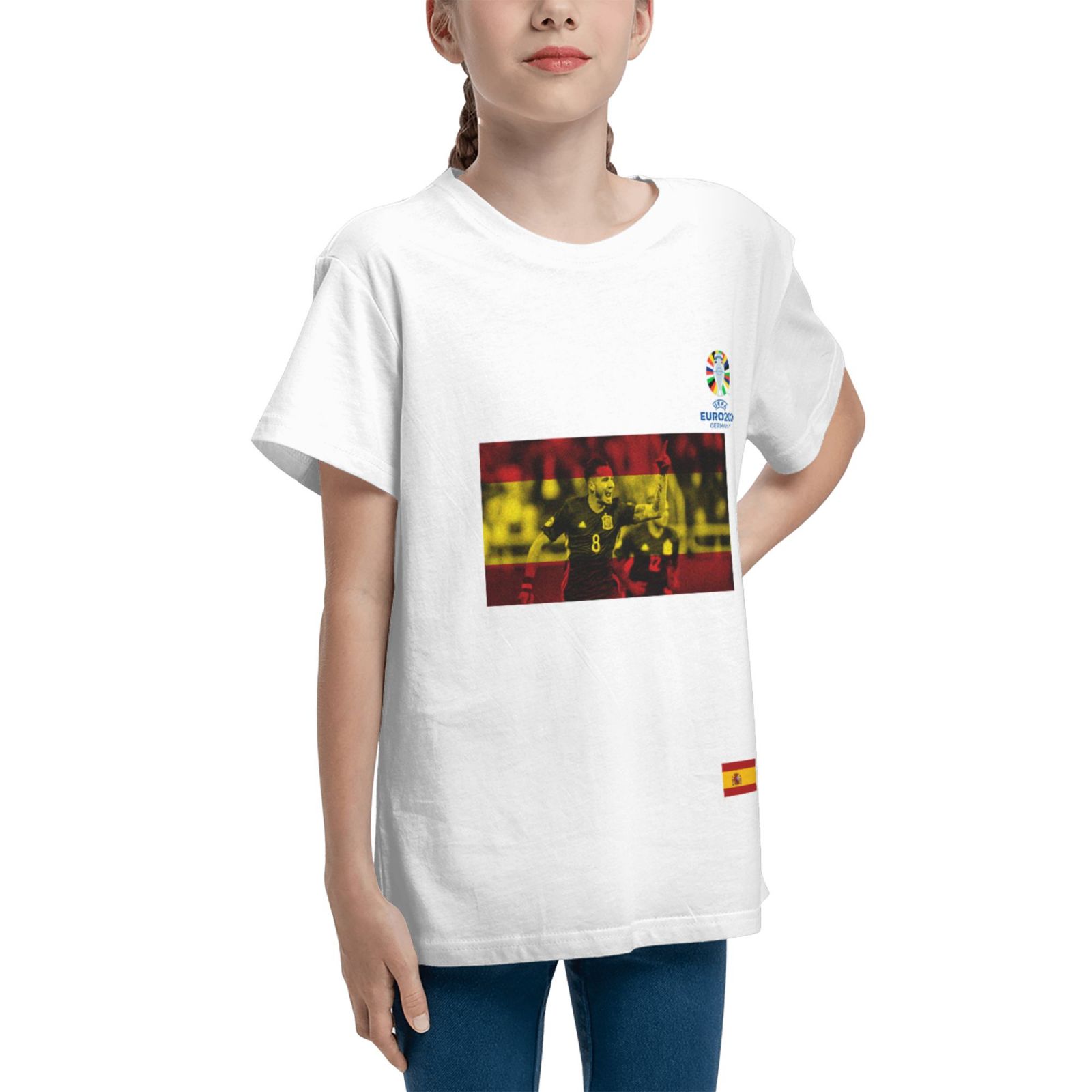 Kid's Spain EURO 2024 Teenage T-shirt TET1738