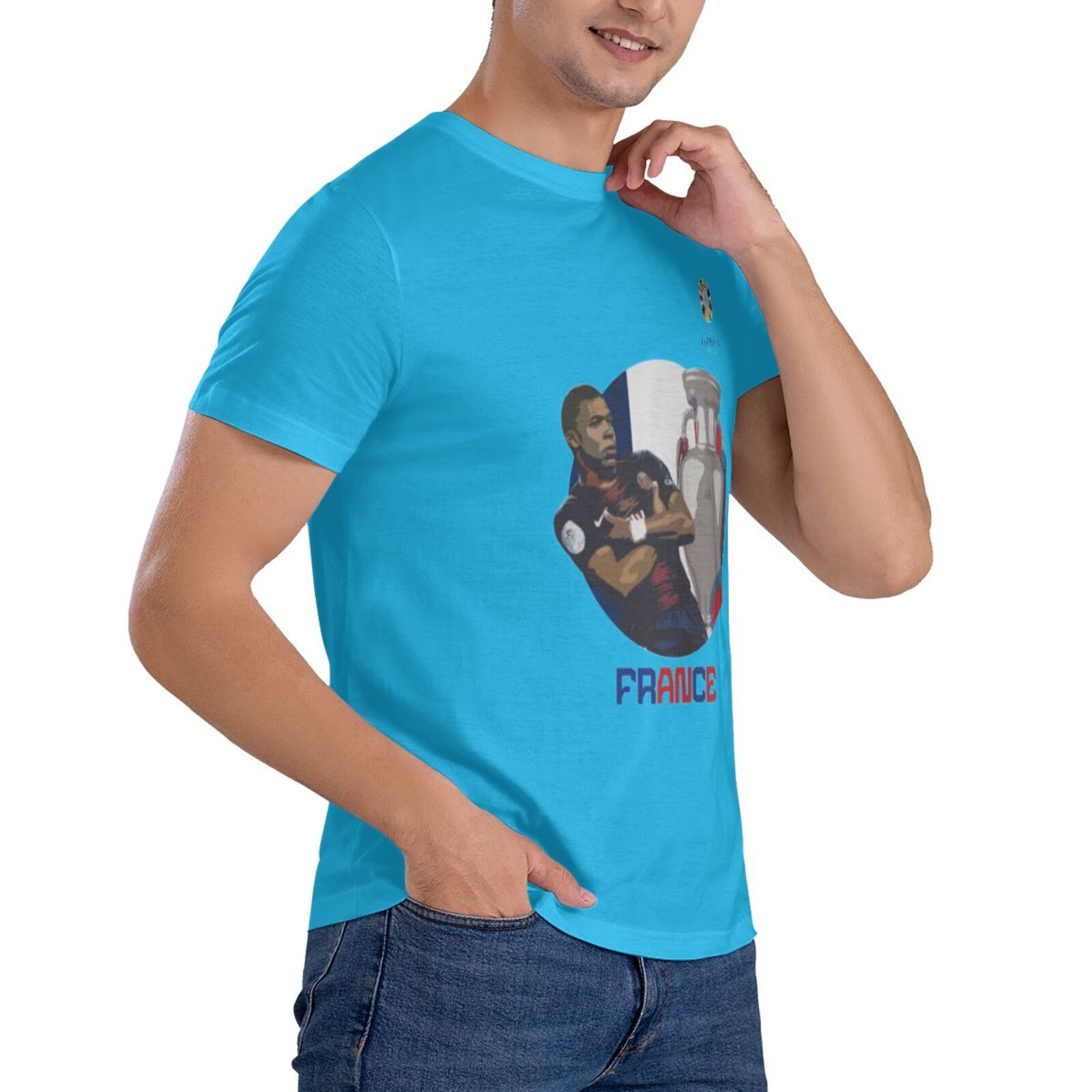 Men's France EURO 2024 Basic Short Sleeve T-Shirt BST1729