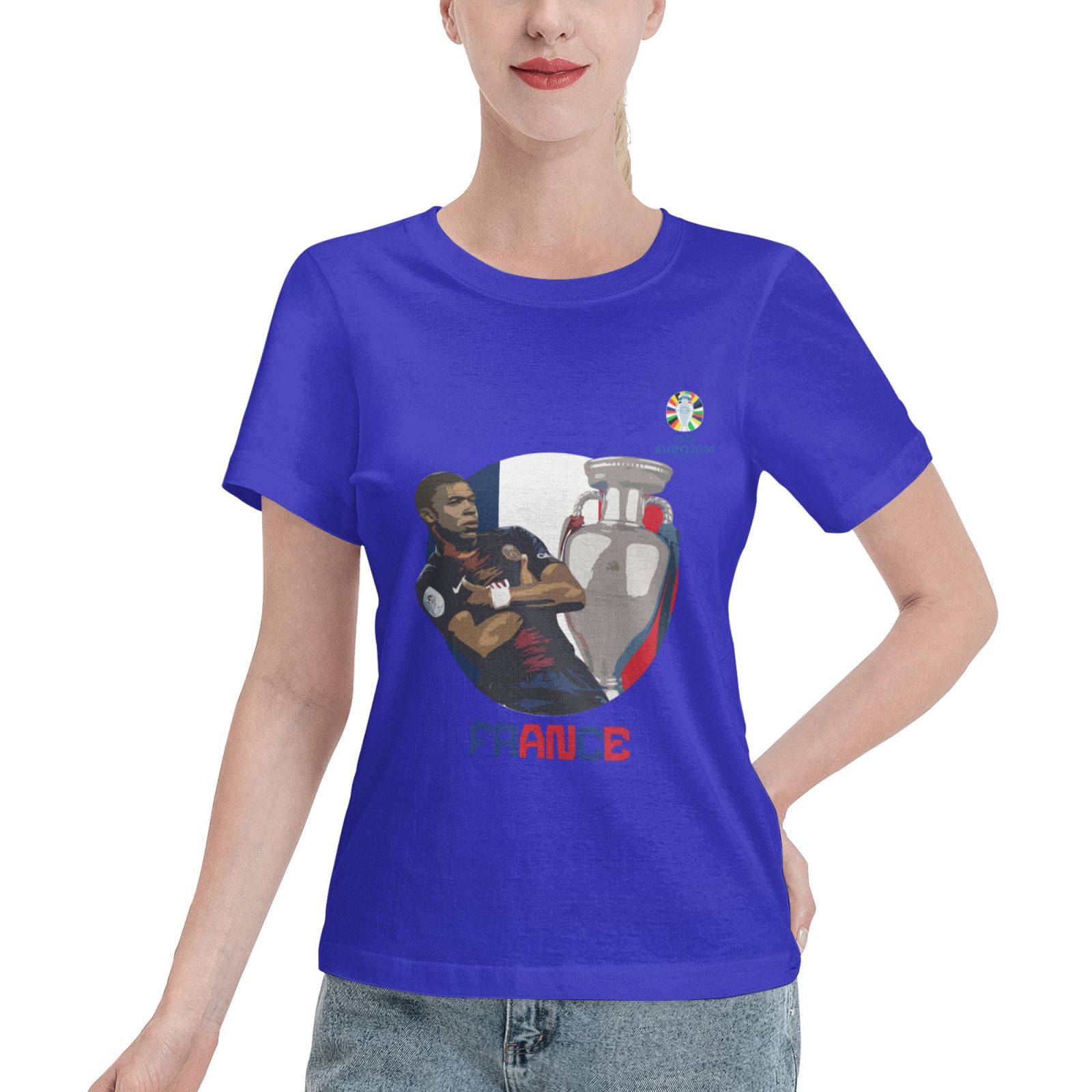 Women's France EURO 2024 Basic Short Sleeve T-Shirt WBT1730
