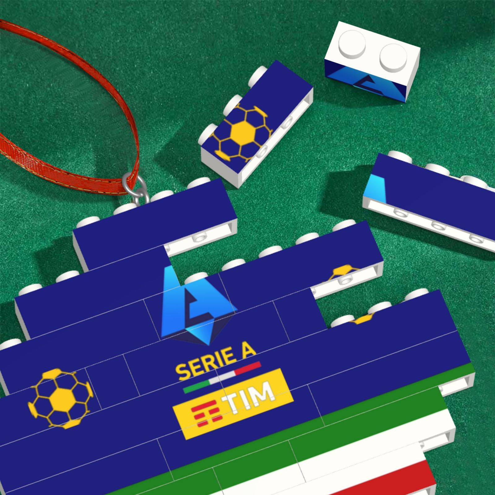 Italy Football League Building Block Puzzle Ornament BBP2024