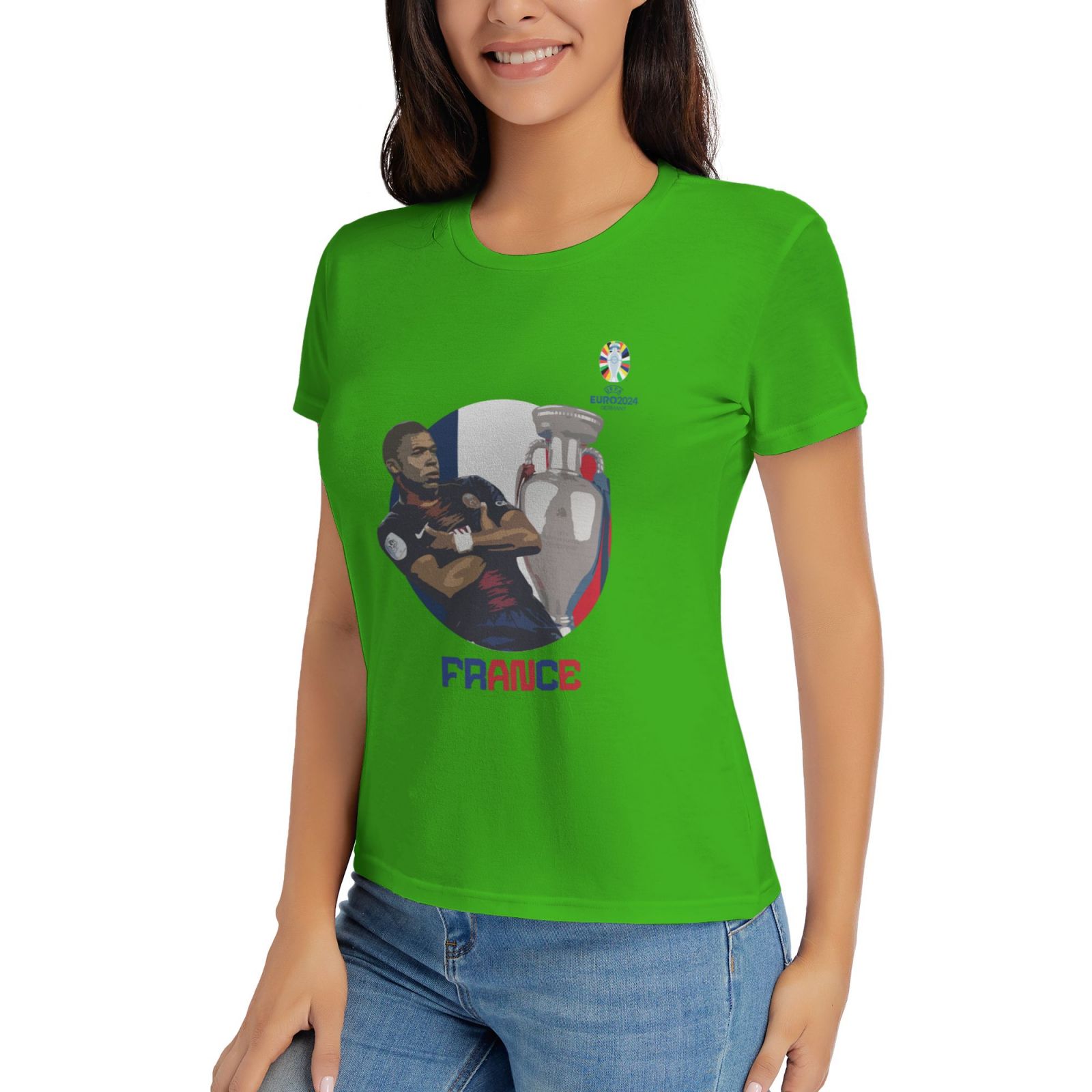 Women's France EURO 2024 Basic Short Sleeve T-Shirt WBT1730