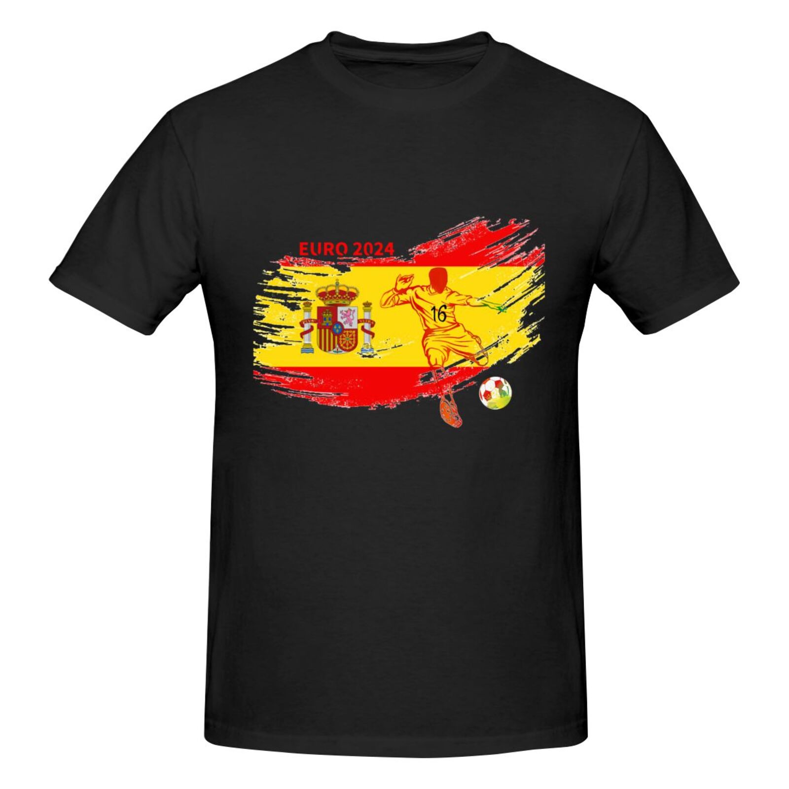 Men's Spain EURO 2024 Basic Short Sleeve T-Shirt BST1752