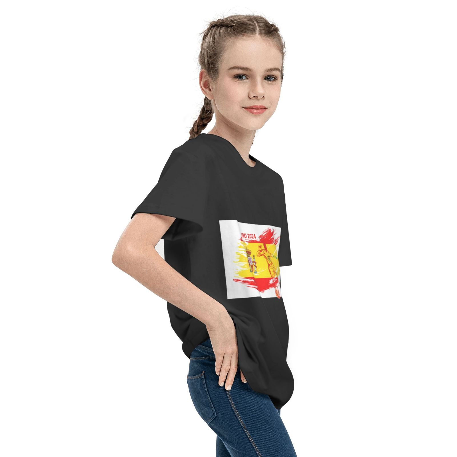 Kid's Spain EURO 2024 Teenage T-shirt TET1758