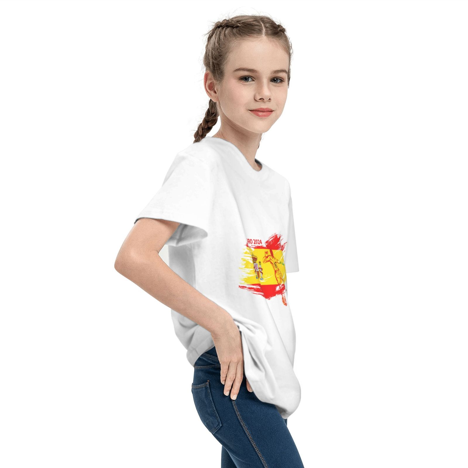 Kid's Spain EURO 2024 Teenage T-shirt TET1758