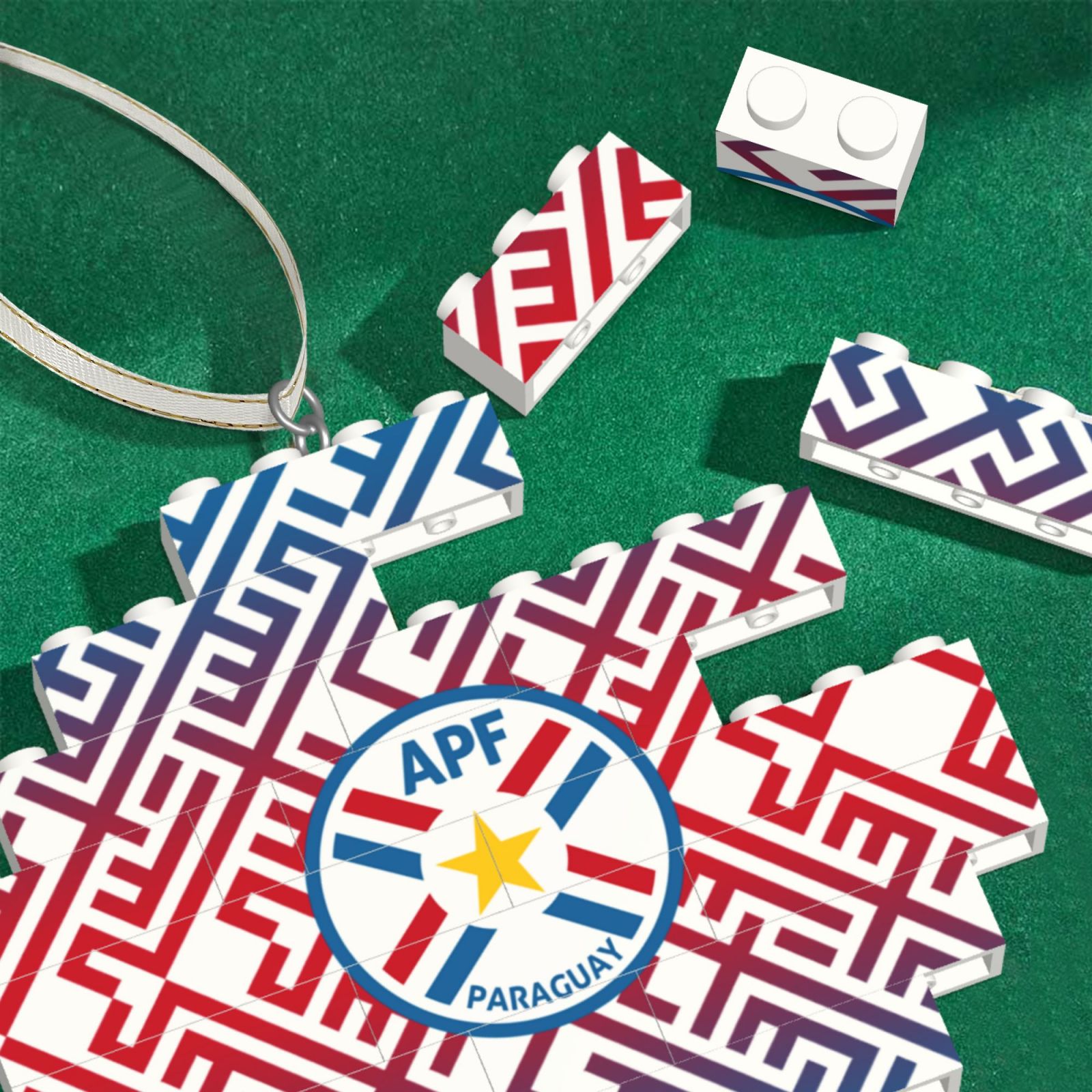 Paraguay Building Block Puzzle Ornament BBP1991