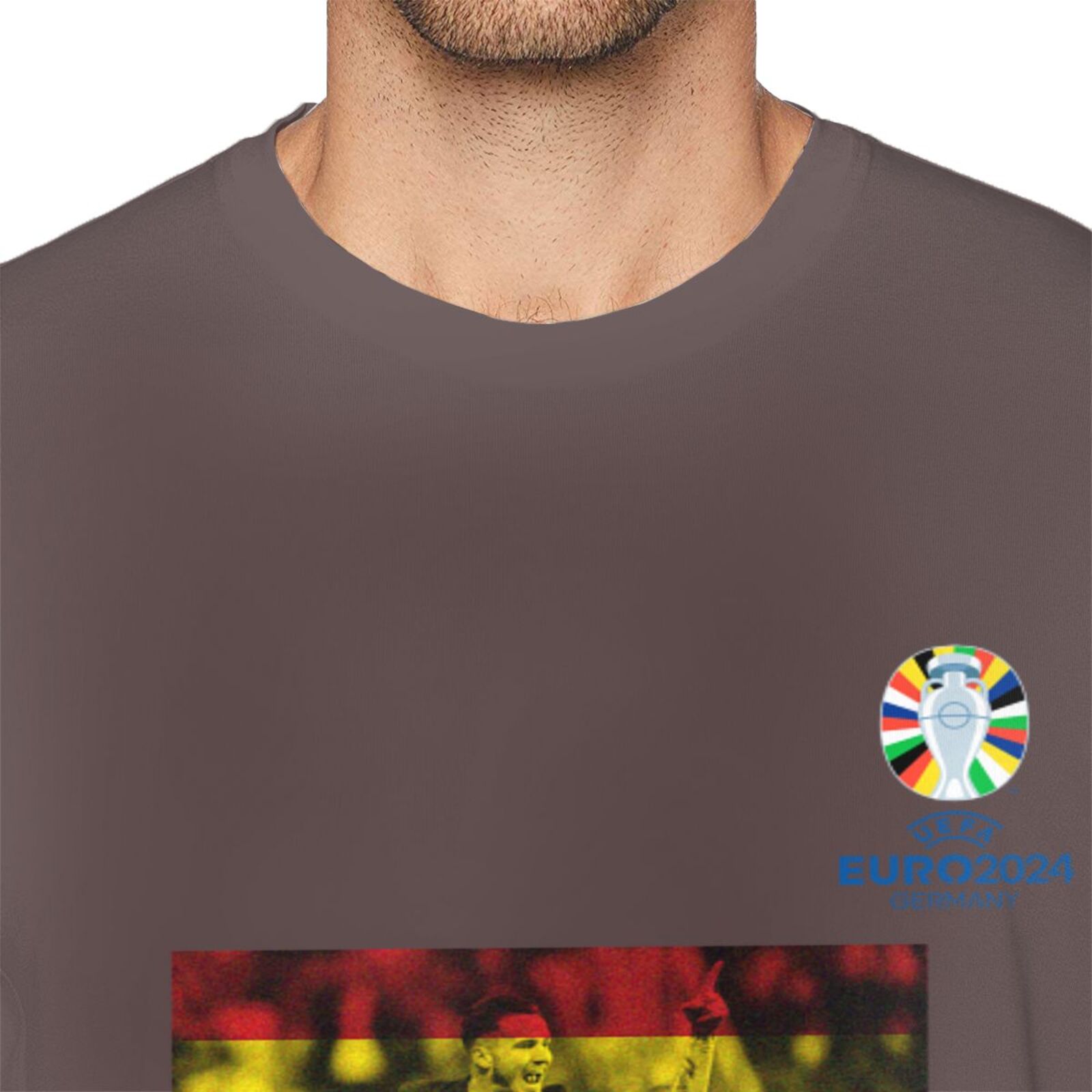 Men's Spain EURO 2024 Basic Short Sleeve T-Shirt BST1739