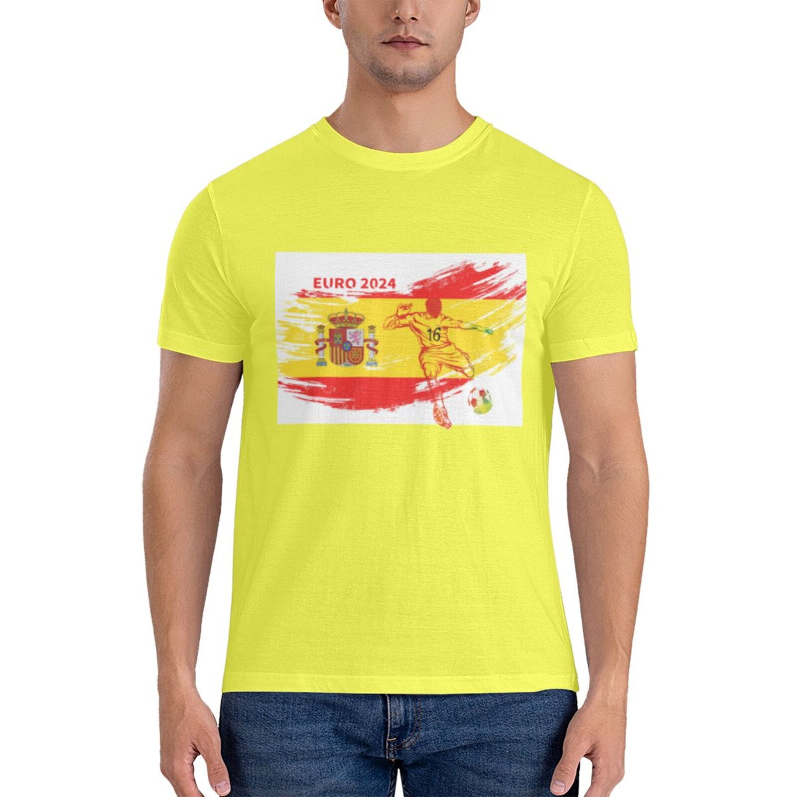 Men's Spain EURO 2024 Basic Short Sleeve T-Shirt BST1753