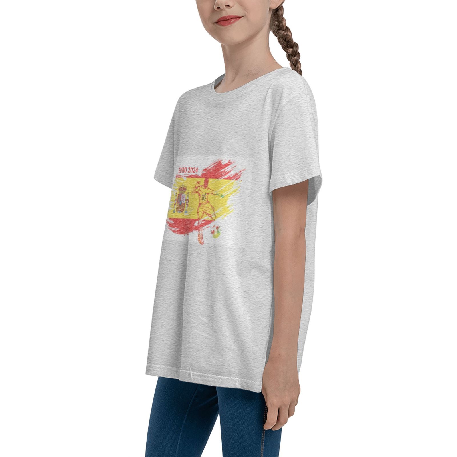 Kid's Spain EURO 2024 Teenage T-shirt TET1758