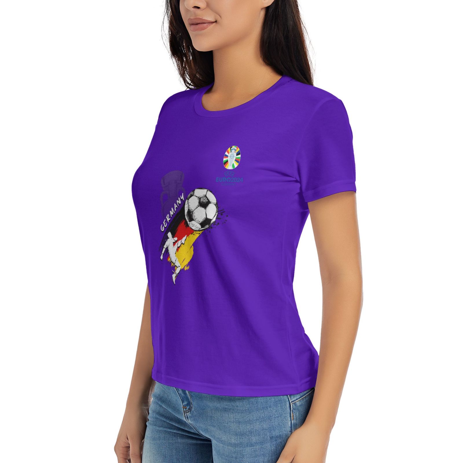 Women's Germany EURO 2024 Basic Short Sleeve T-Shirt WBT1680
