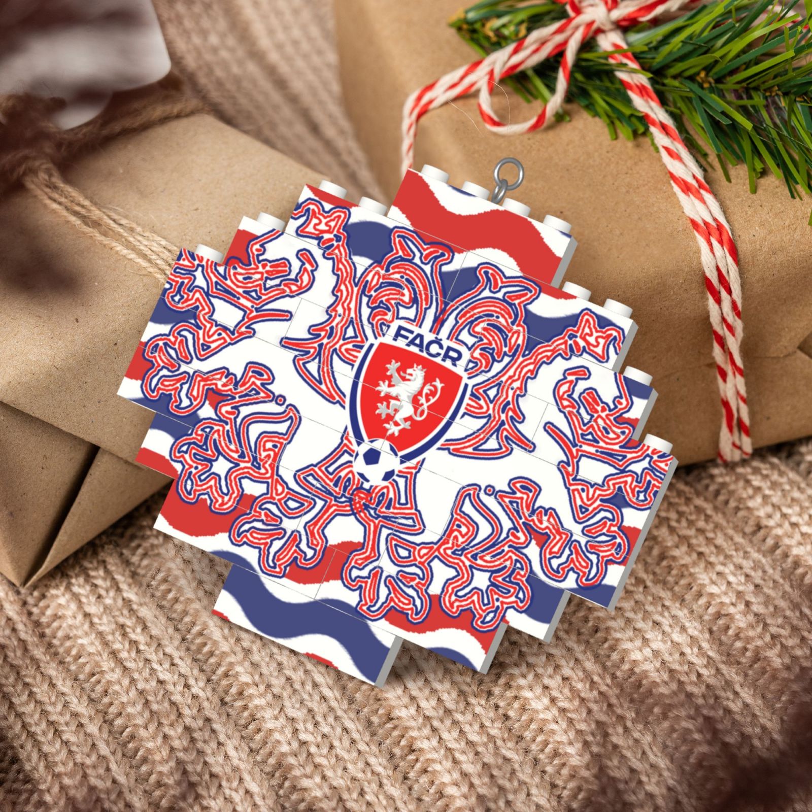 Czech Building Block Puzzle Ornament BBP1986