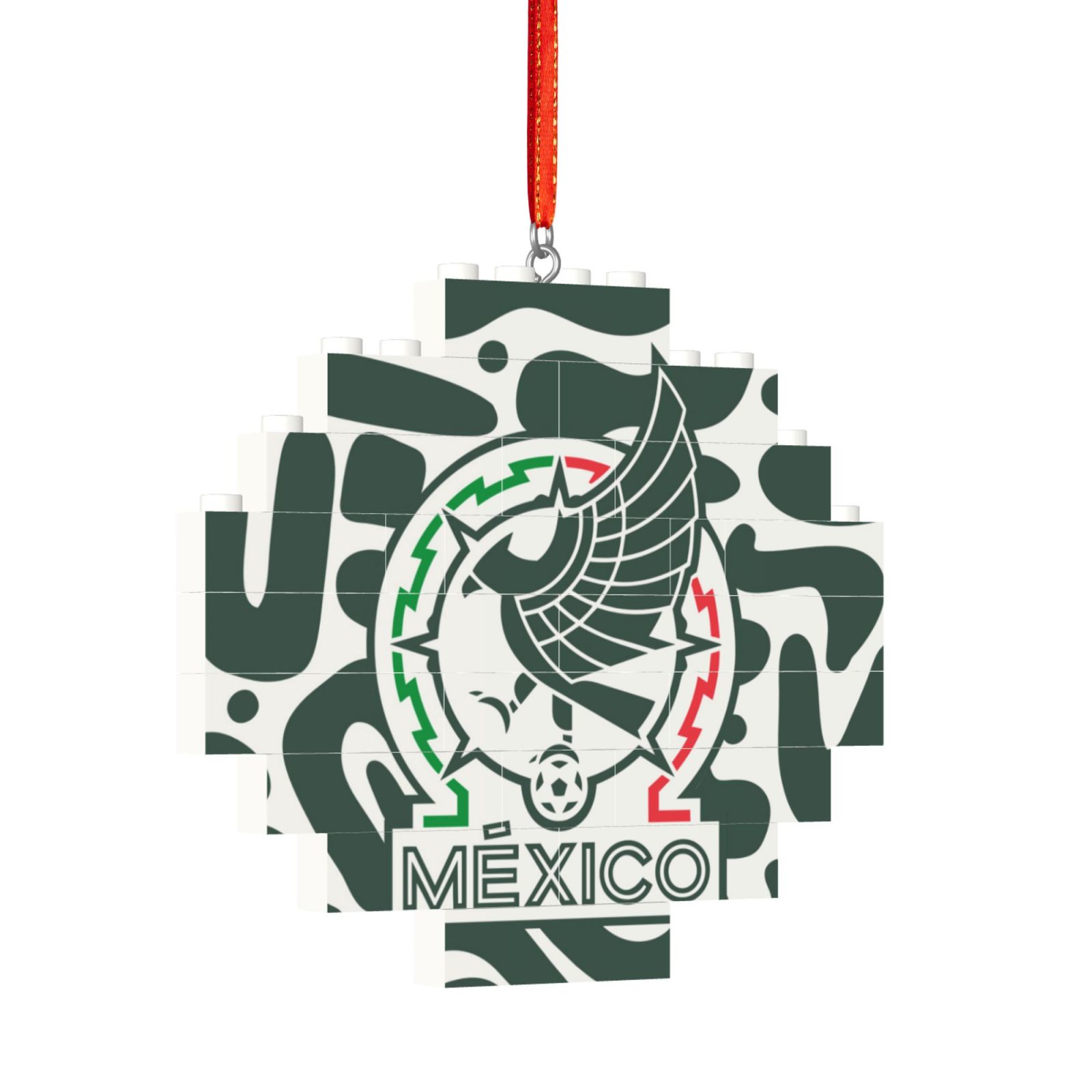 Mexico Building Block Puzzle Ornament BBP2191