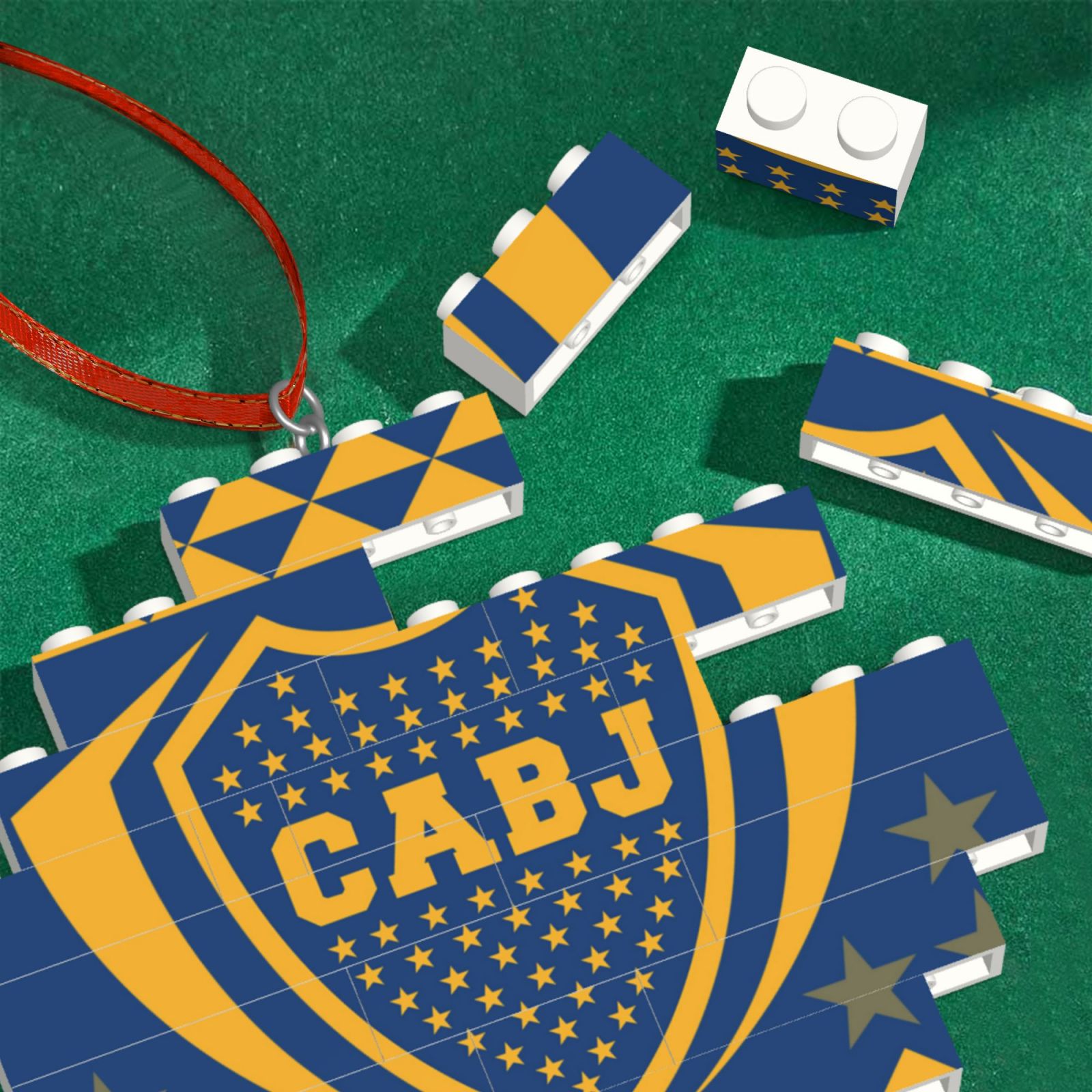 Boca Juniors Building Block Puzzle Ornament BBP2197