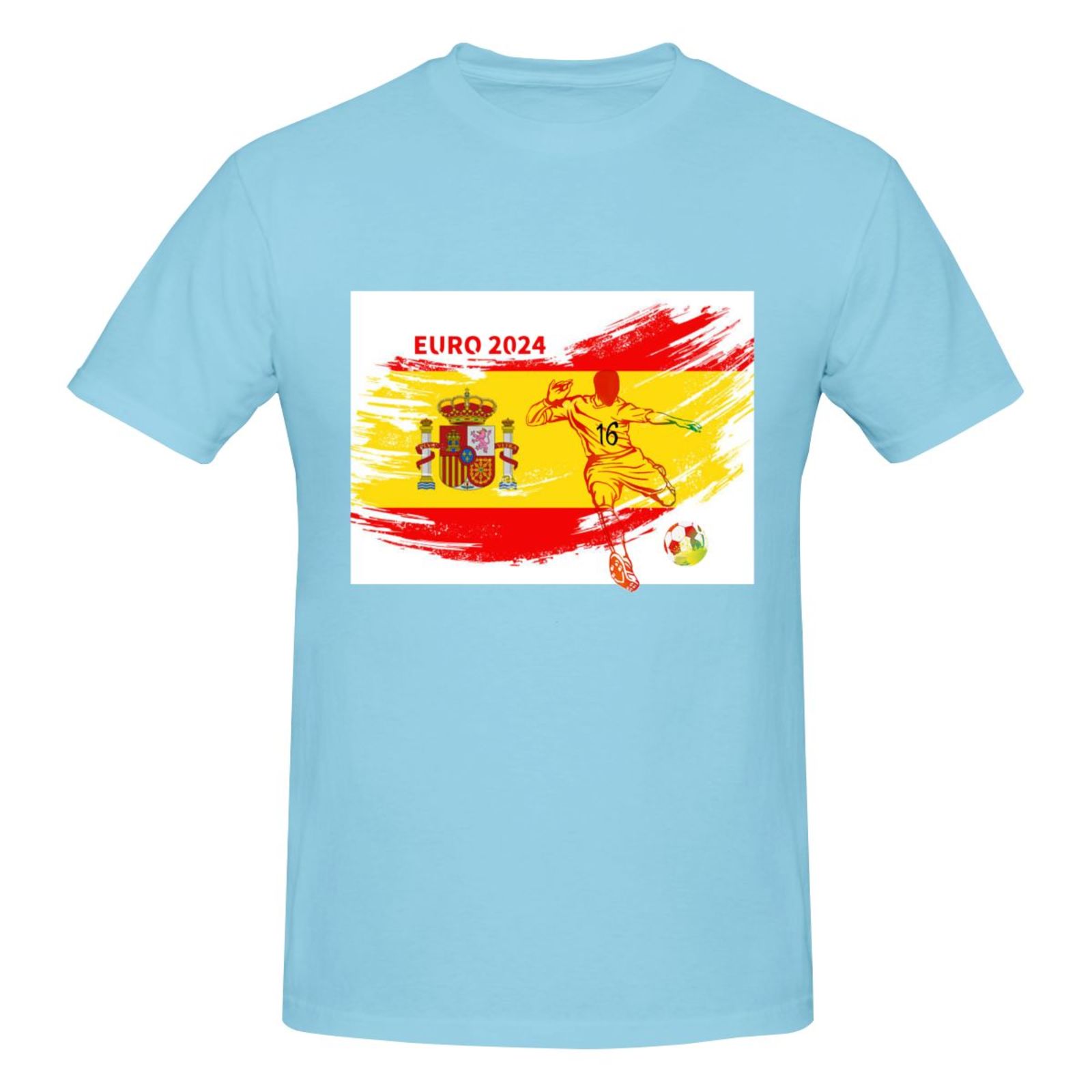 Men's Spain EURO 2024 Basic Short Sleeve T-Shirt BST1753